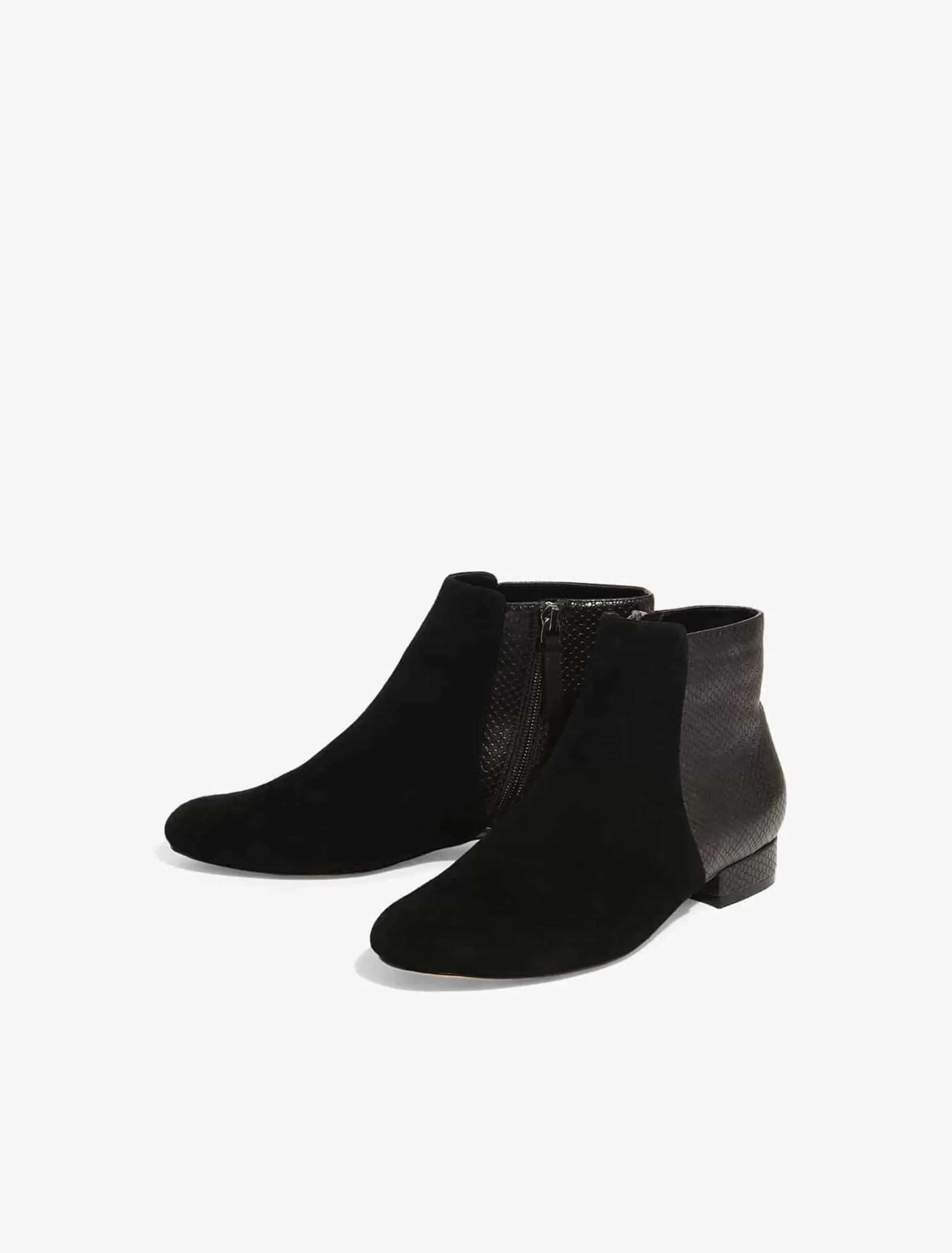 Phase Eight Tammy Textured Flat Boots Black Clearance