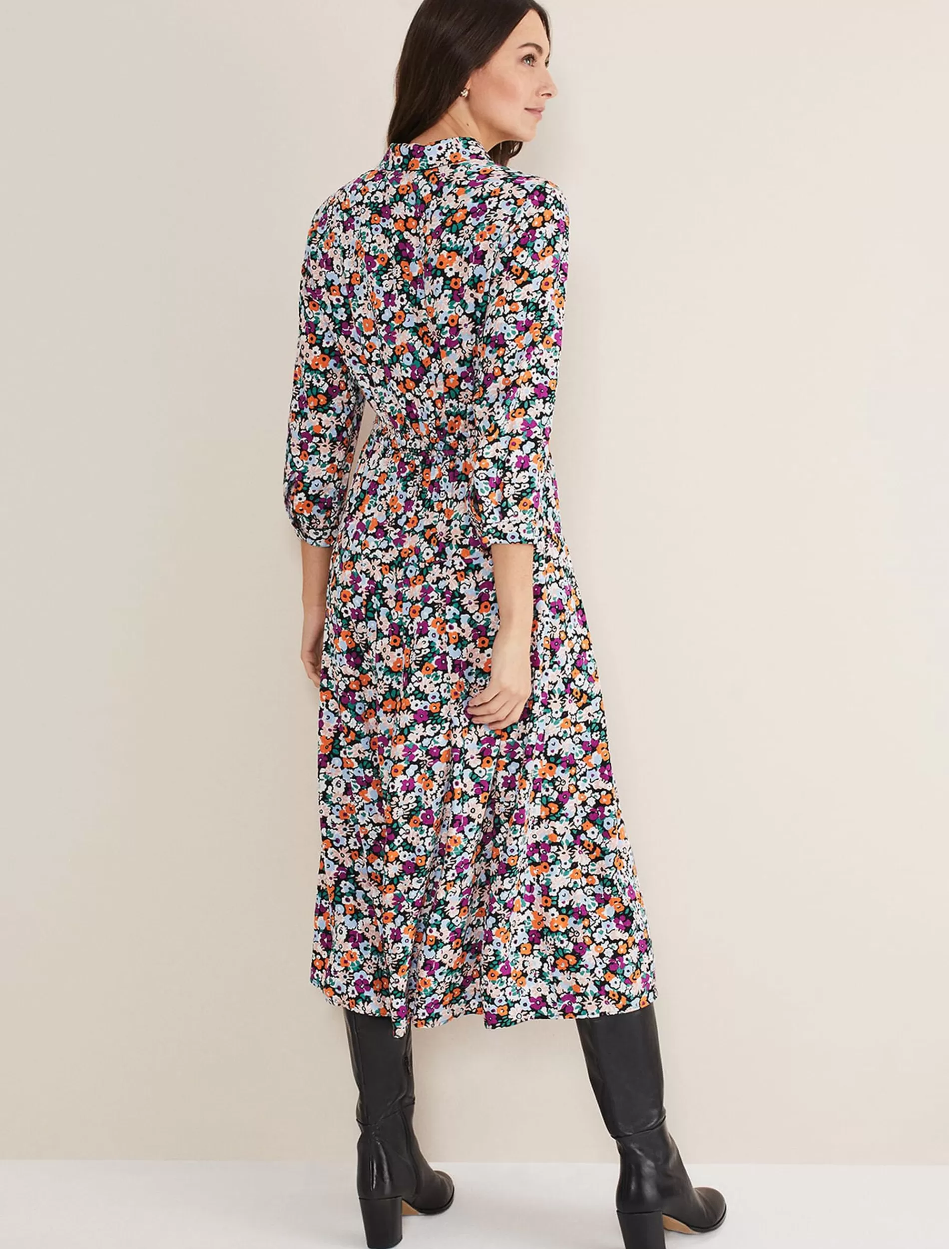 Phase Eight Tana Floral Midaxi Dress Multi-Coloured Cheap