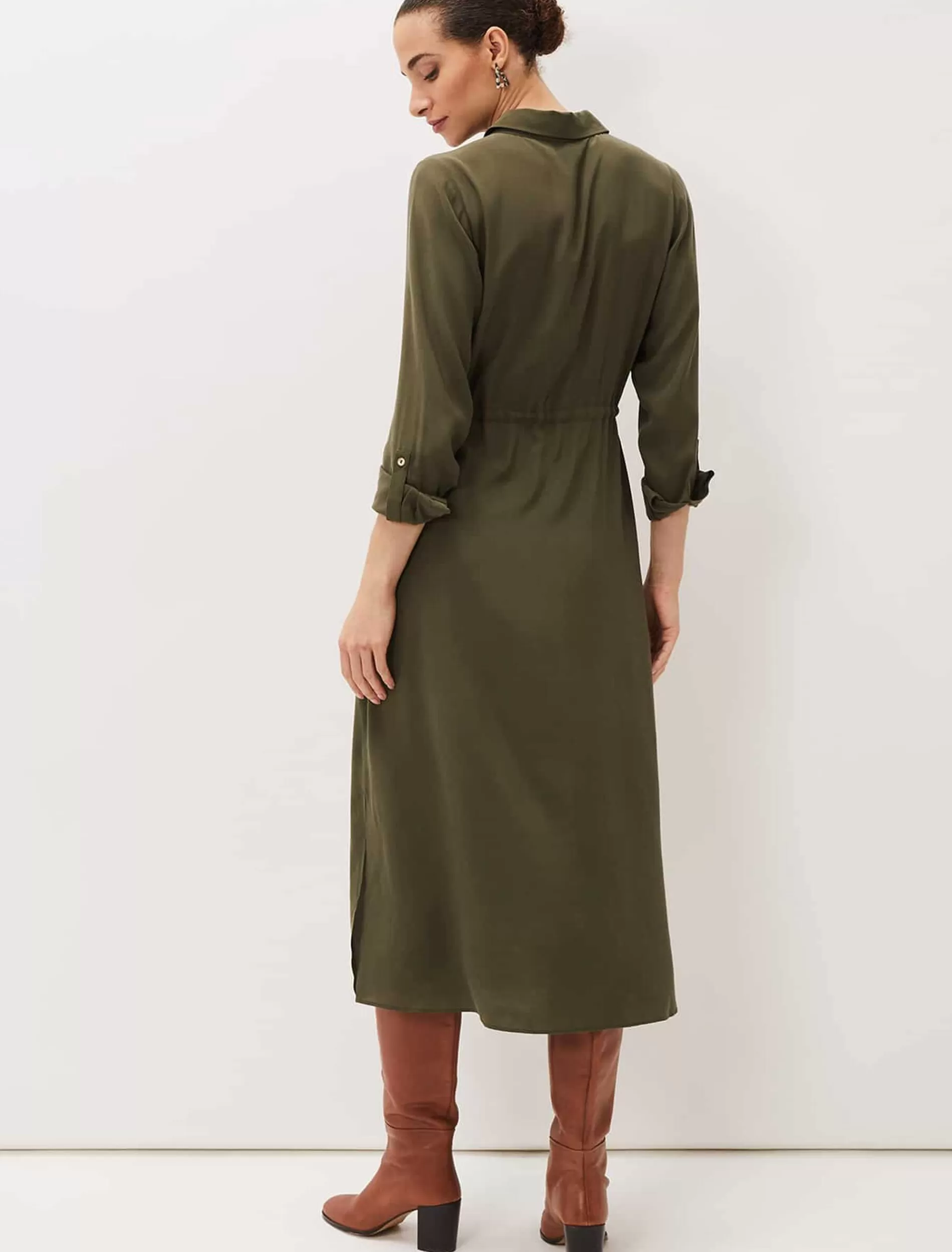 Phase Eight Tana Midi Dress Khaki Cheap