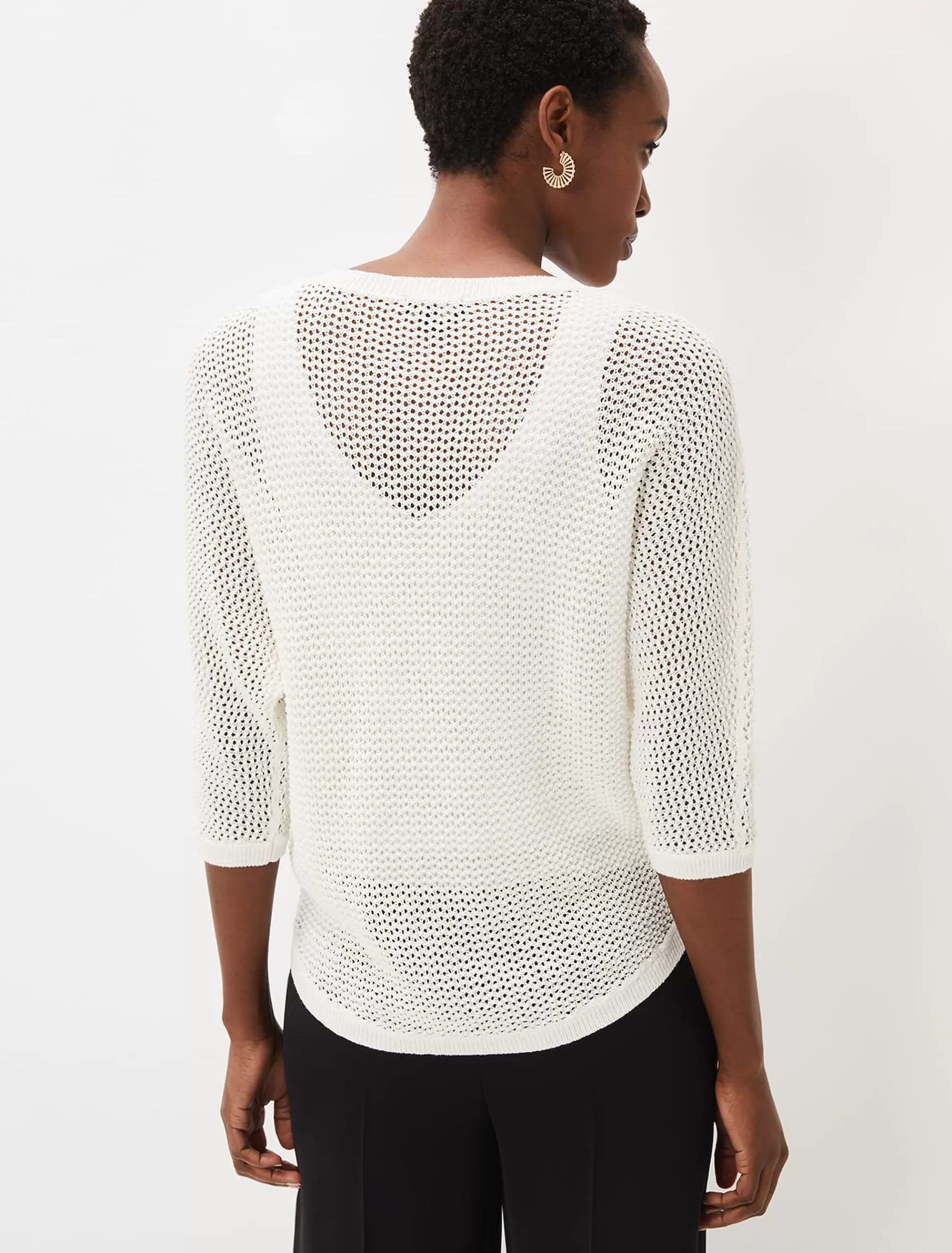 Phase Eight Tanah Honeycomb Stitch Knit White Sale