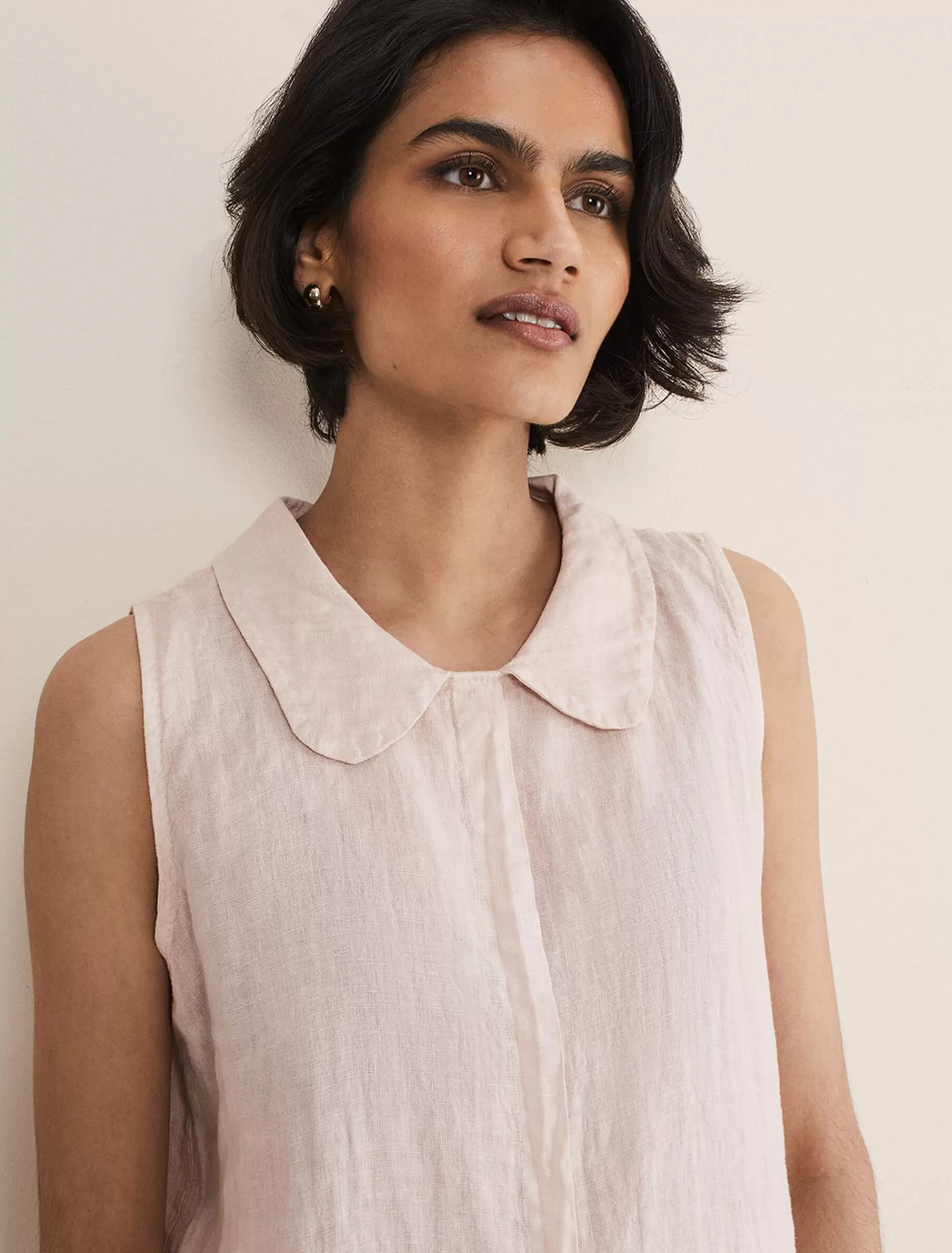 Phase Eight Tanisa Collared Blouse Pale Pink Sale