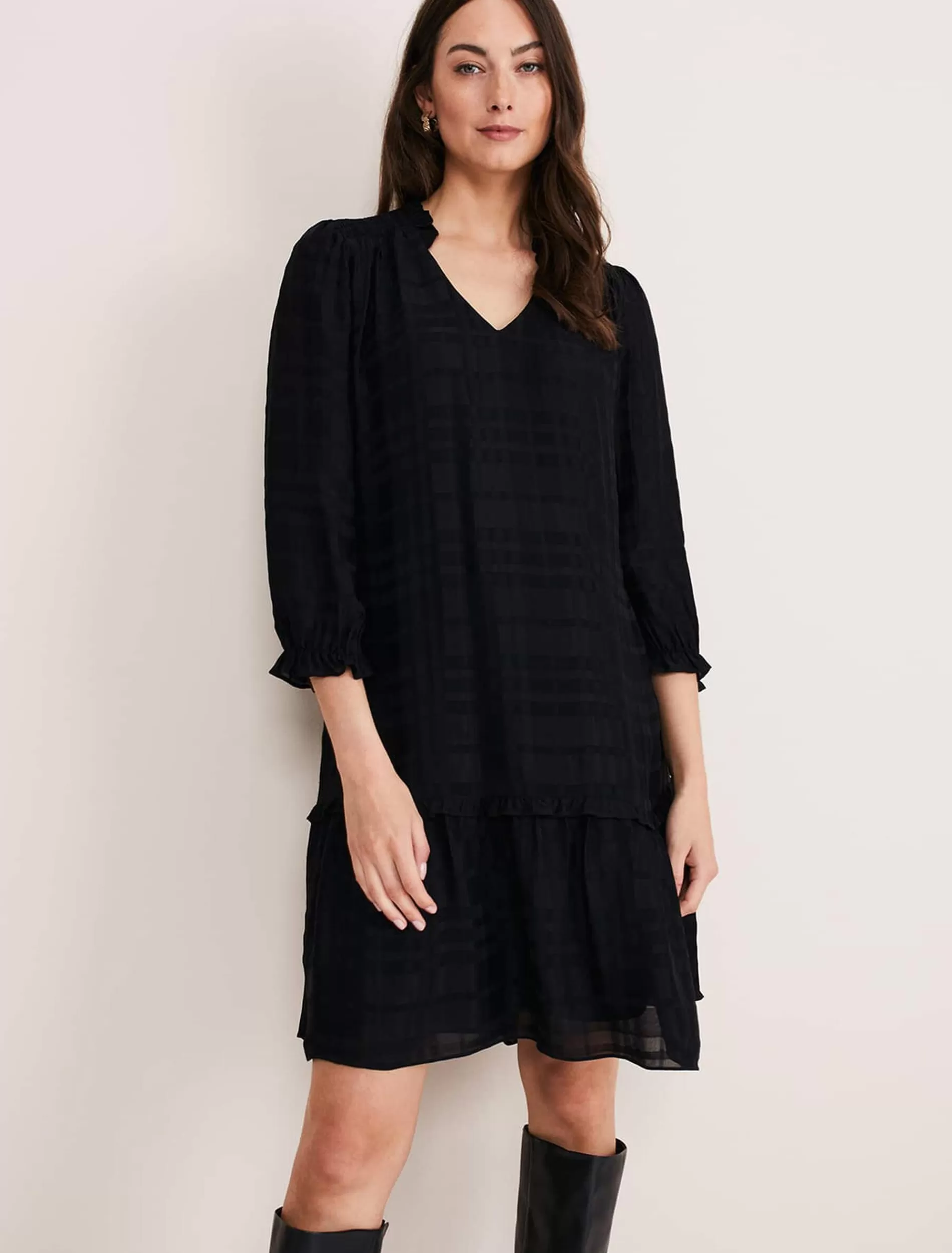 Phase Eight Tansy Swing Dress Black Outlet