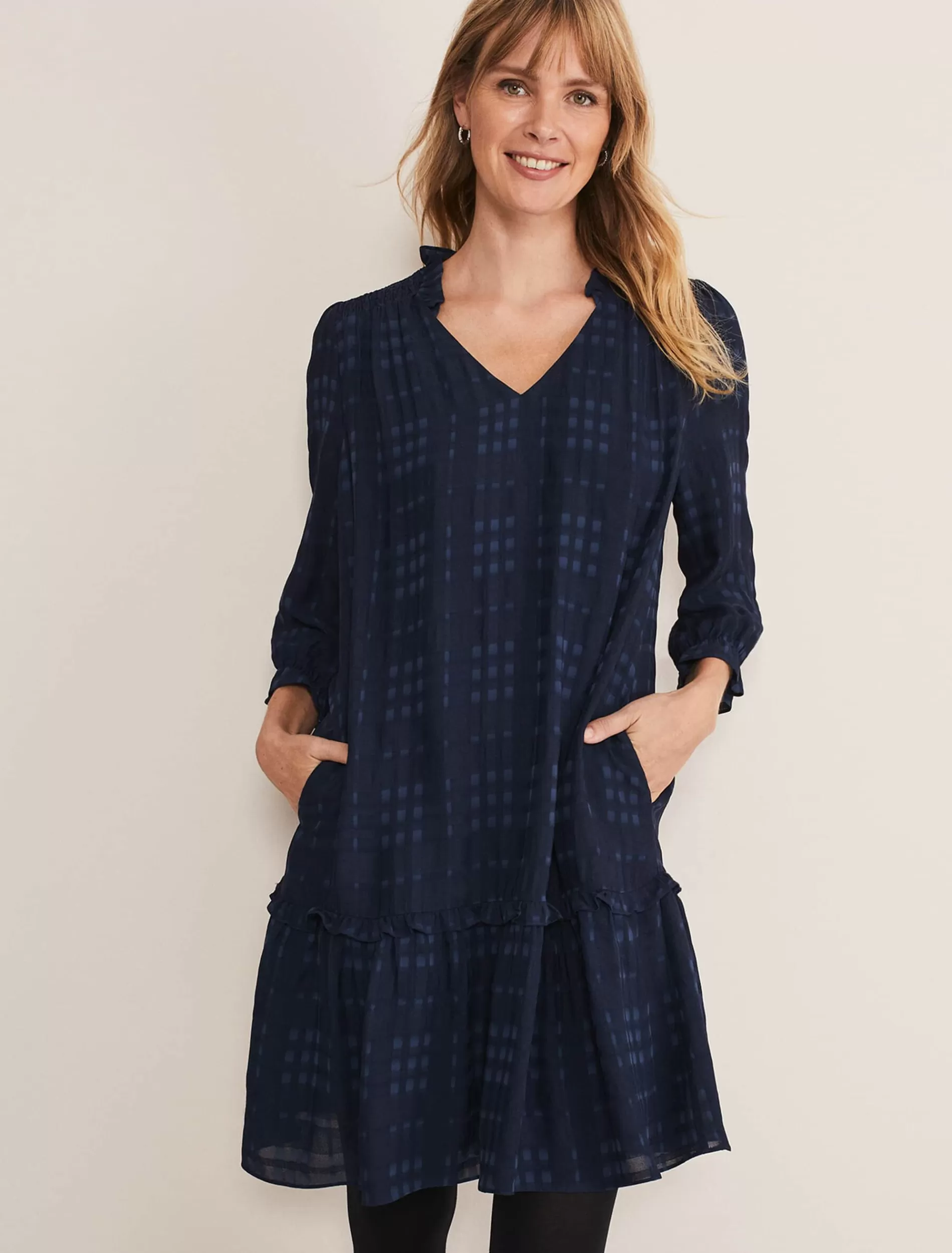 Phase Eight Tansy Swing Dress Teal Discount