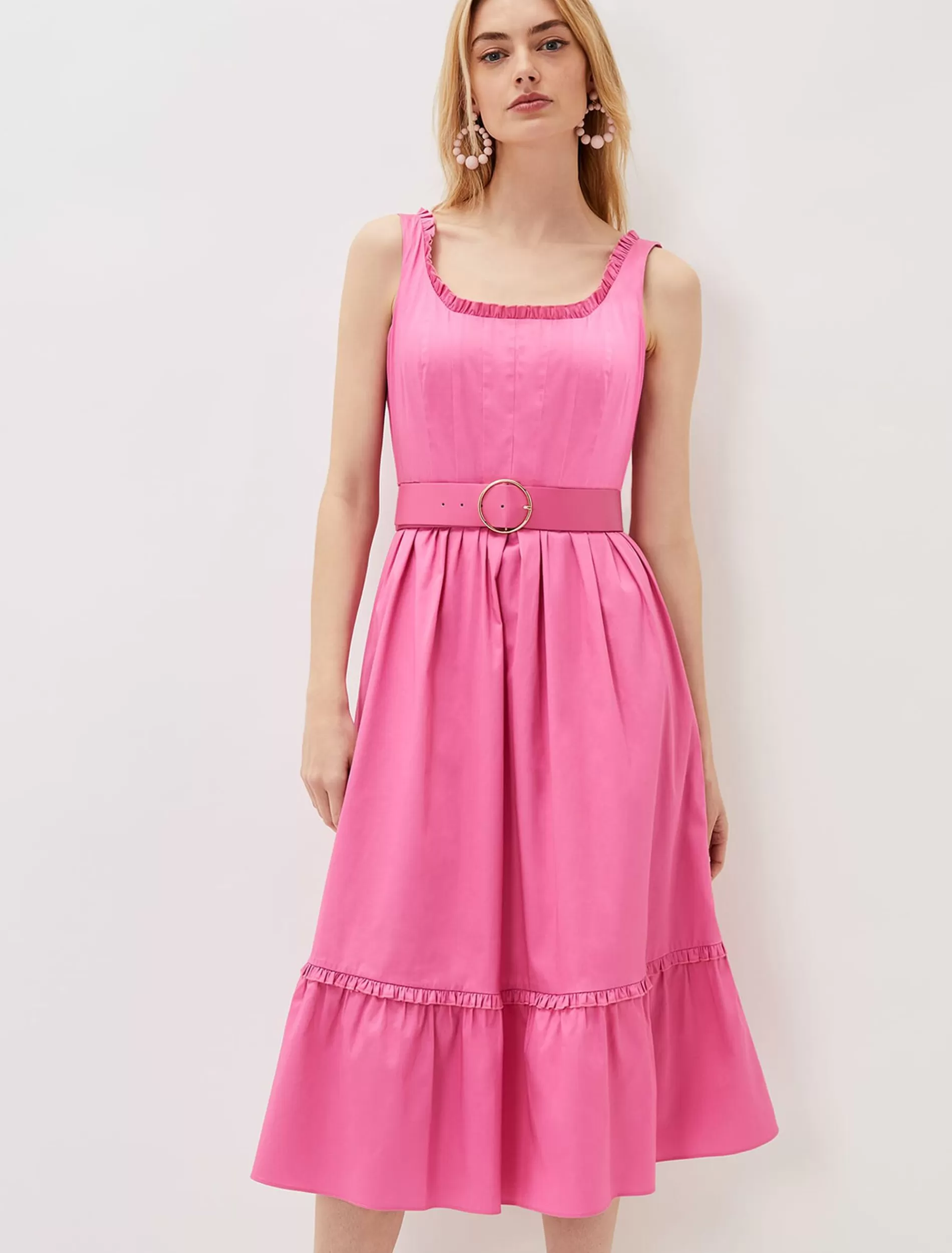 Phase Eight Tanya Belted Midaxi Dress Candy Pink Store