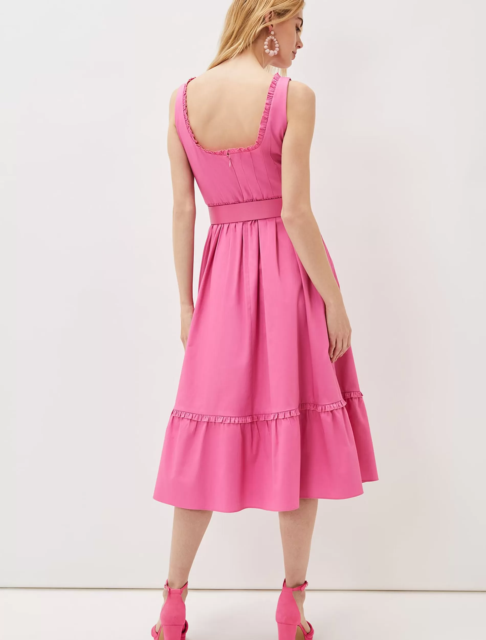 Phase Eight Tanya Belted Midaxi Dress Candy Pink Store