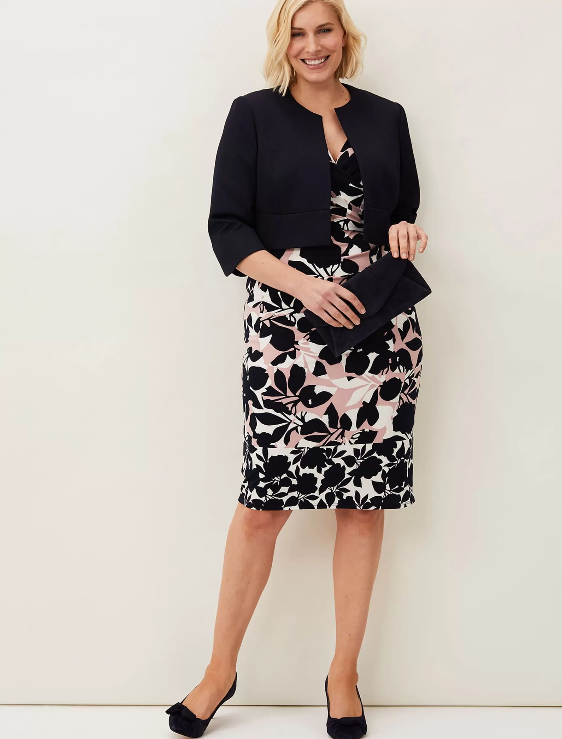 Phase Eight Tara Textured Jacket Navy Outlet