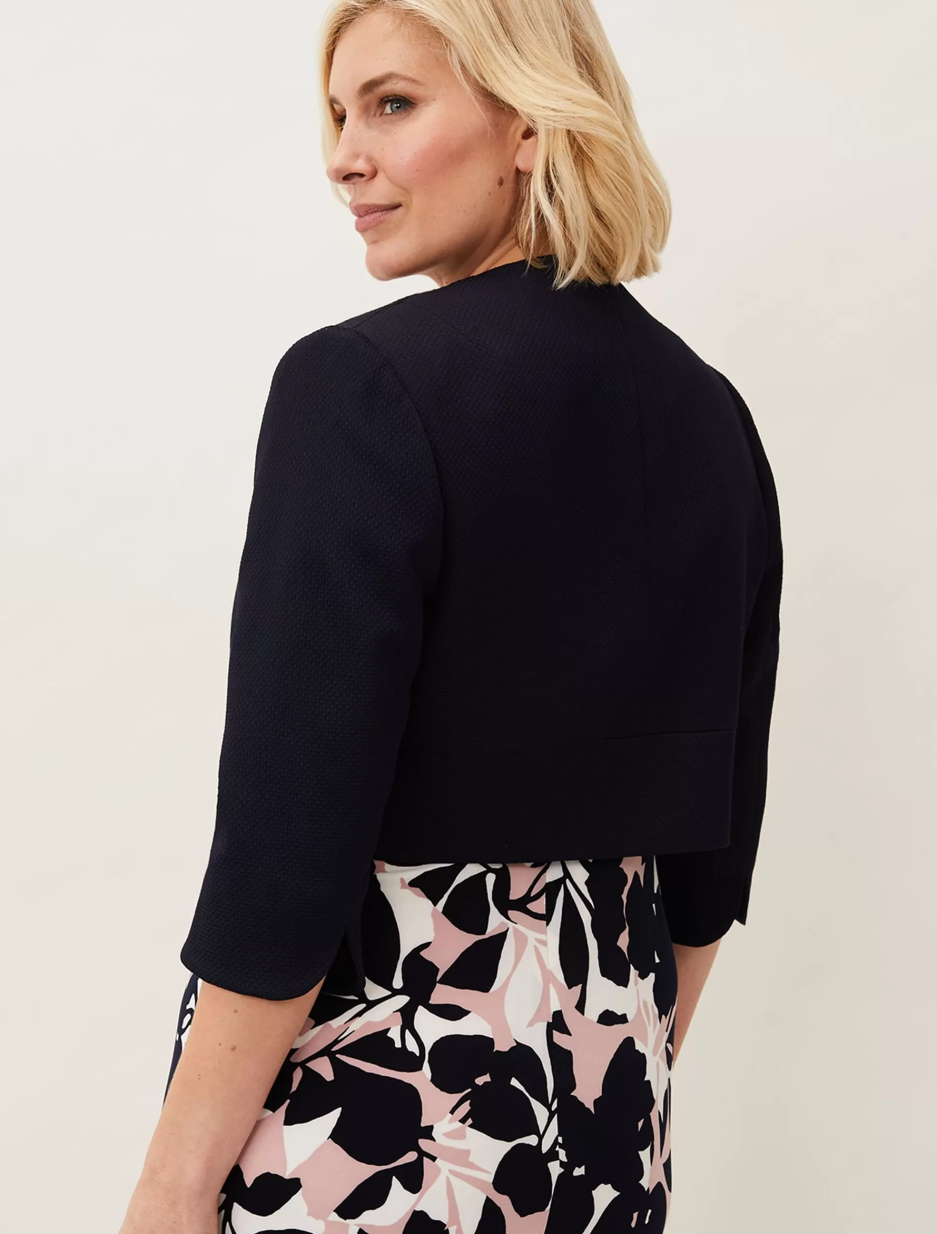 Phase Eight Tara Textured Jacket Navy Outlet