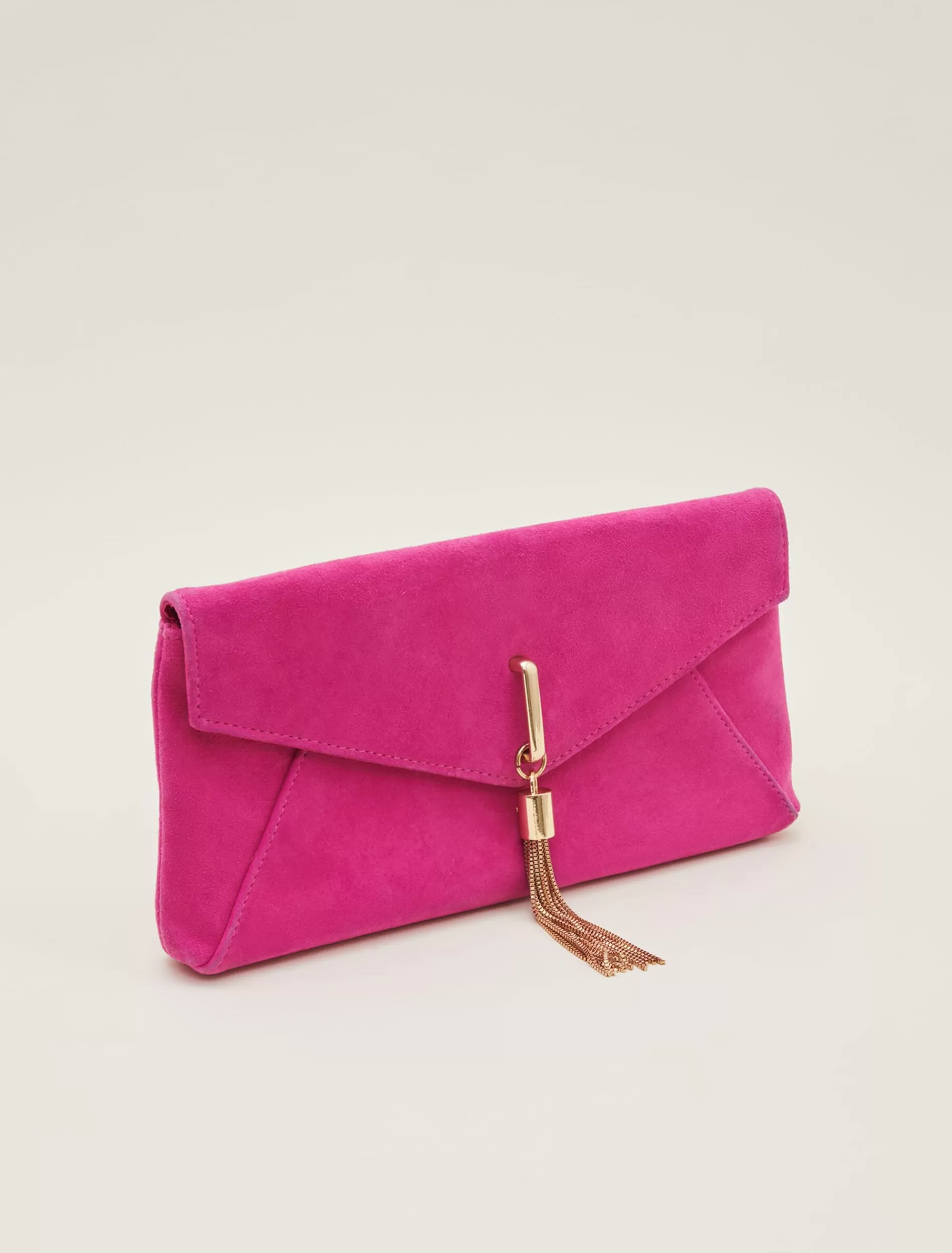 Phase Eight Tassle Trim Clutch Magenta Best