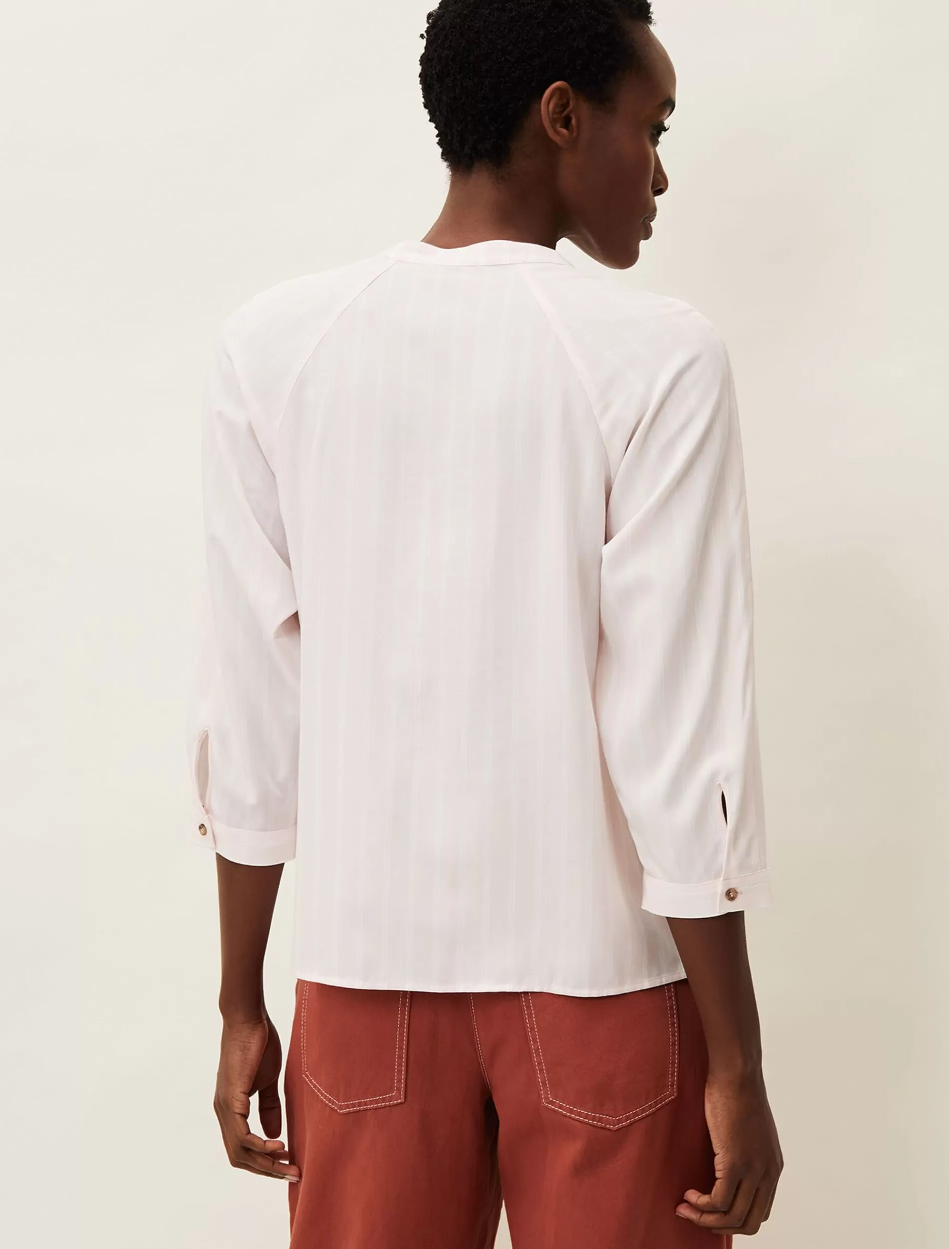 Phase Eight Tazanna Stripe Blouse Pale Pink/Ivory Sale