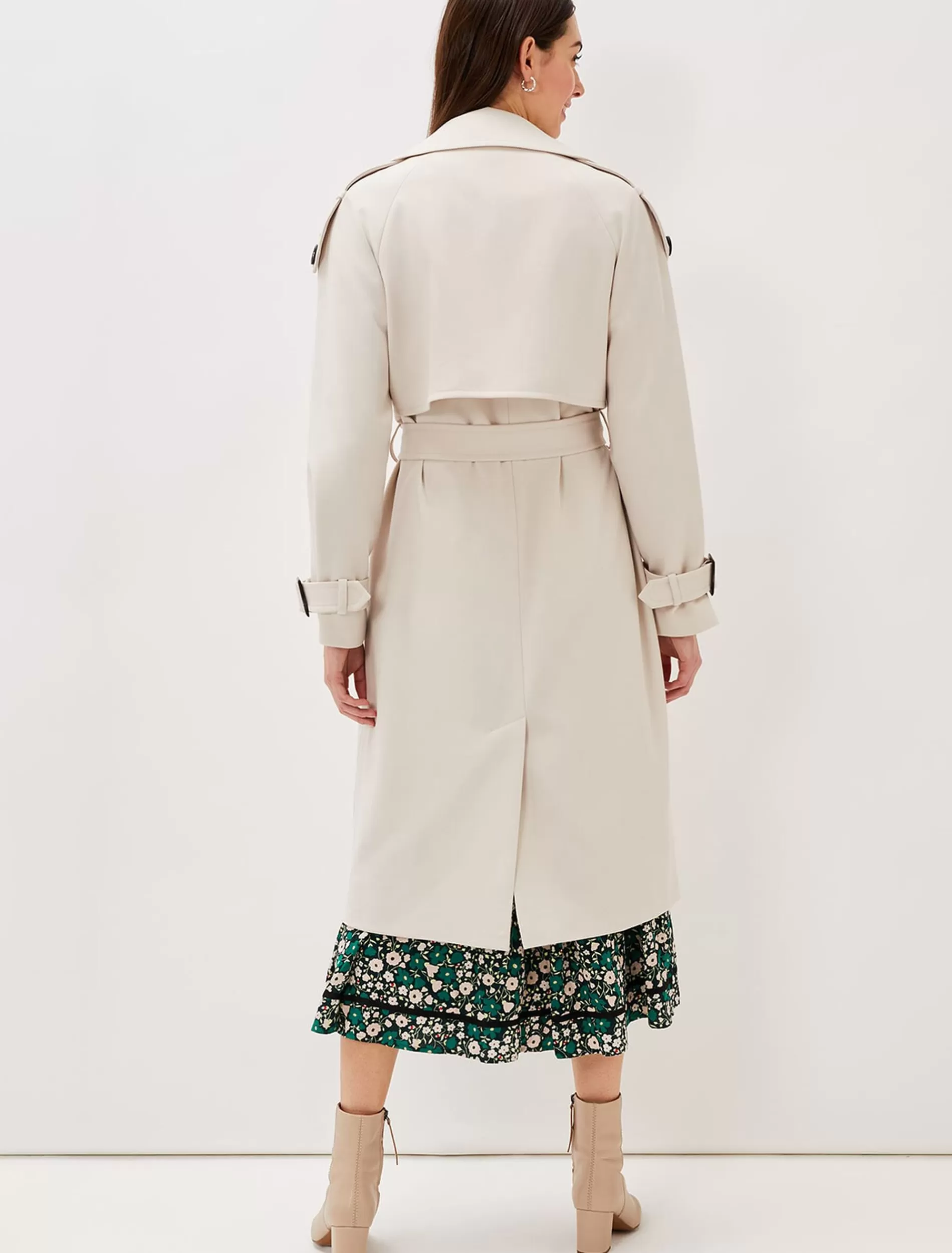 Phase Eight Tegan Trench Coat Off White Online