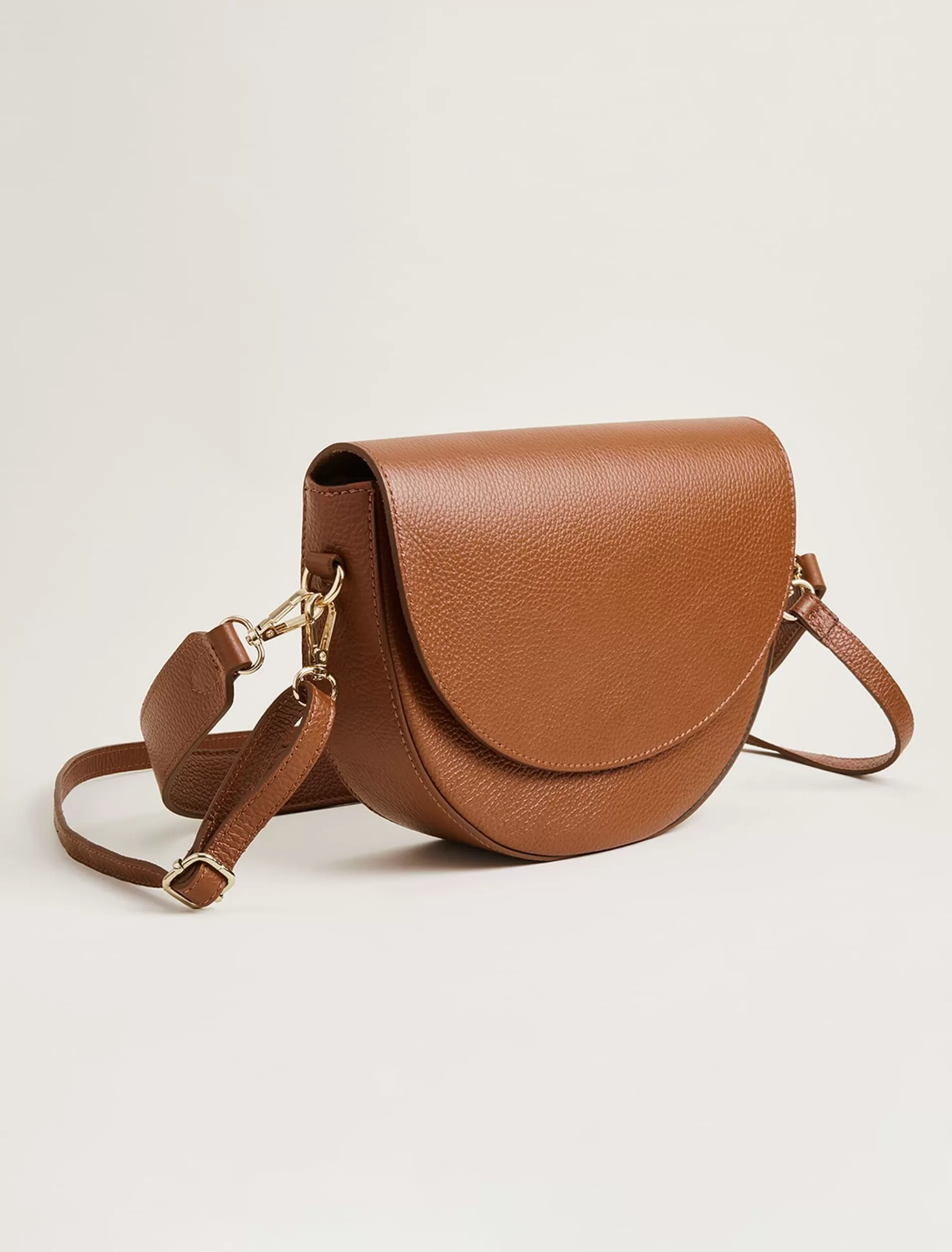 Phase Eight Textured Leather Cross Body Bag Tan Hot