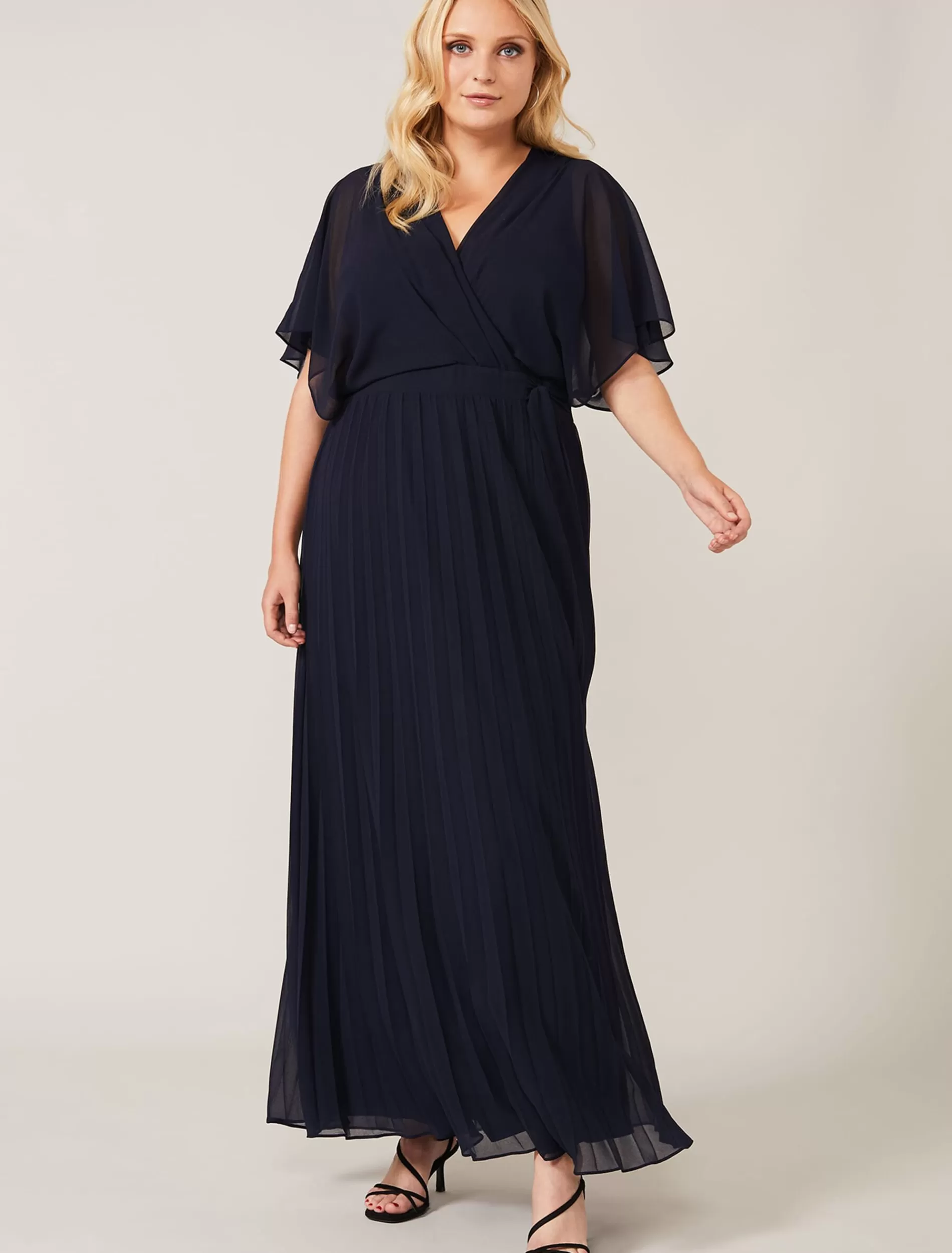 Phase Eight Tilly Pleated Maxi Dress Navy Best Sale