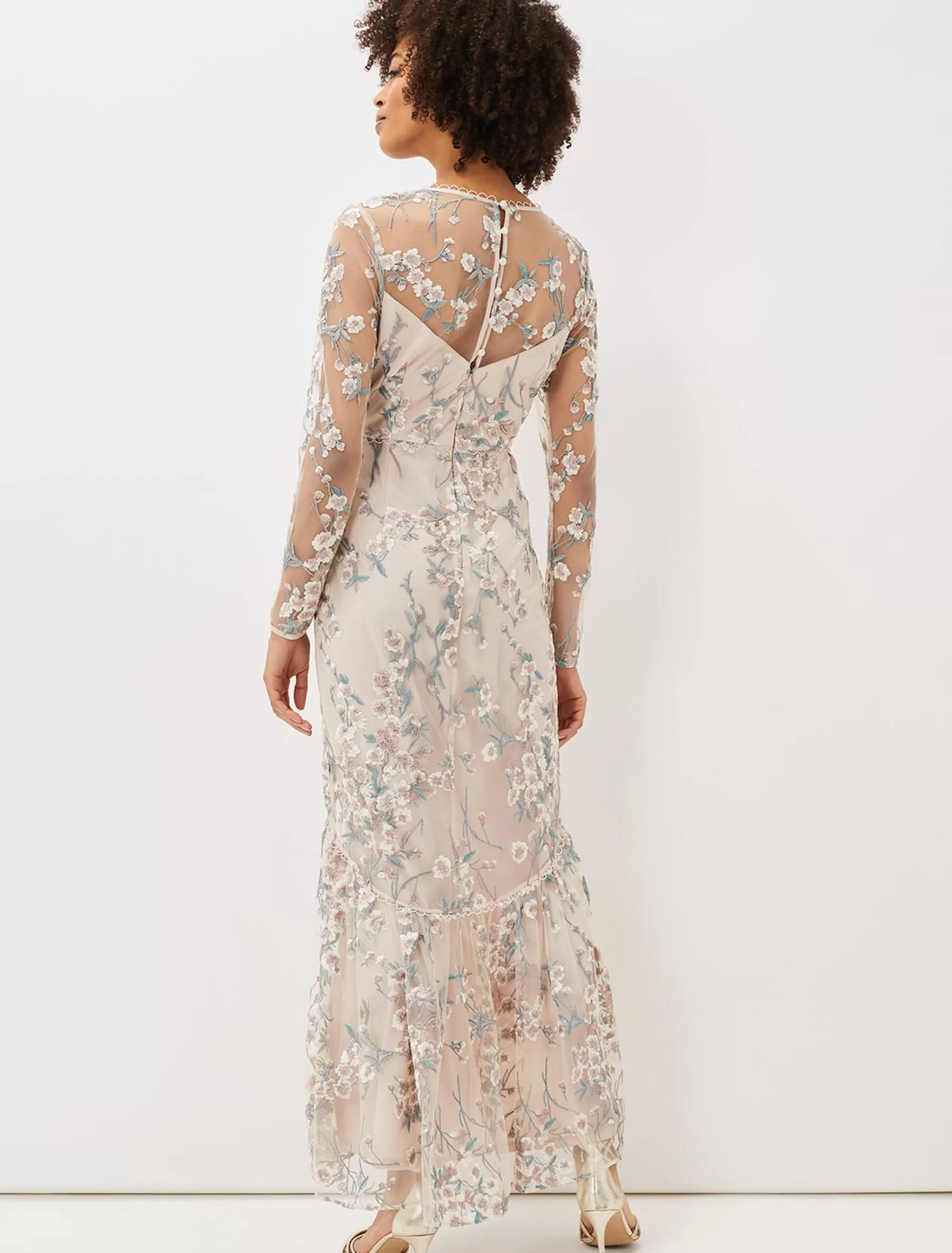 Phase Eight Trisha Embroidered Maxi Dress Soft Rose Discount