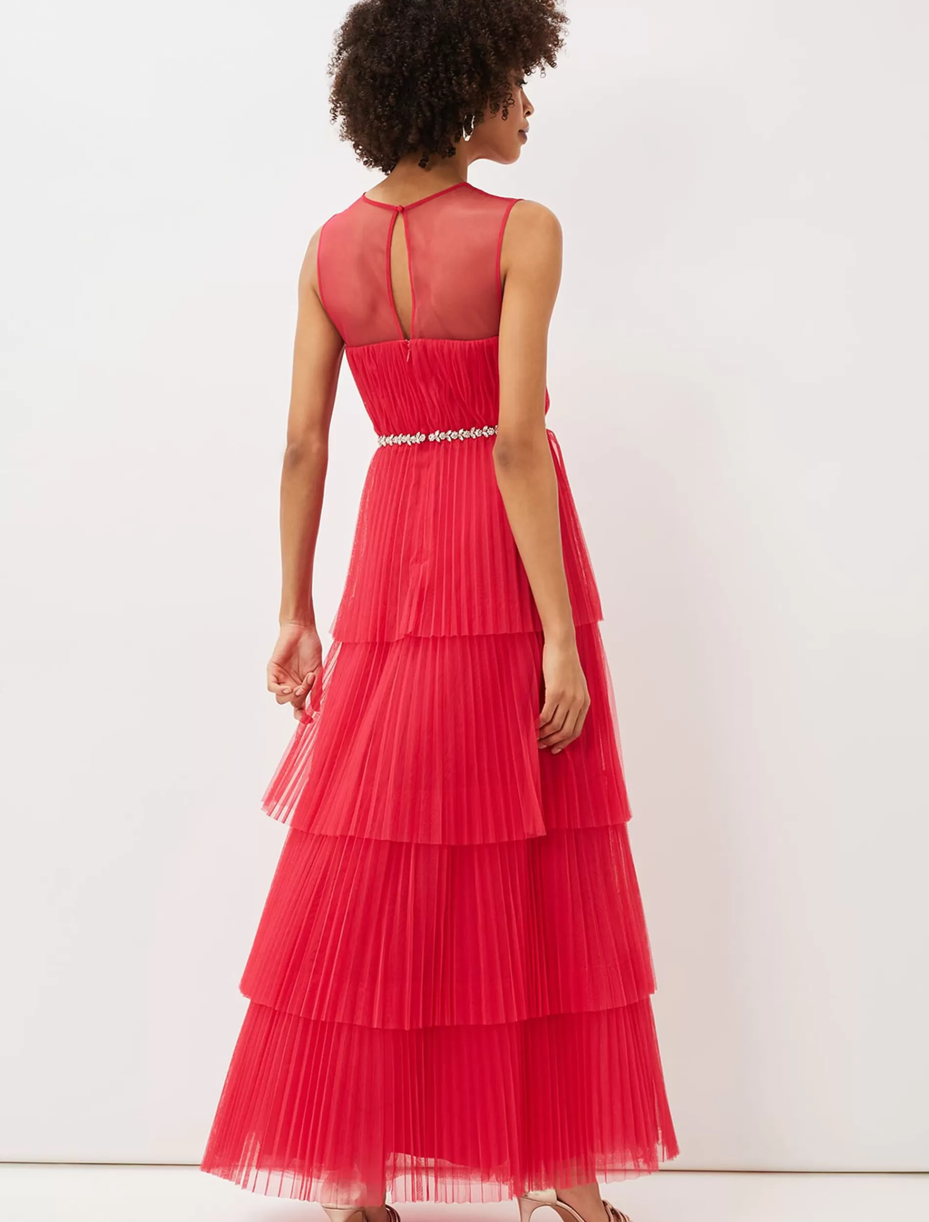 Phase Eight Tulisa Tulle Maxi Dress Lipstick Outlet