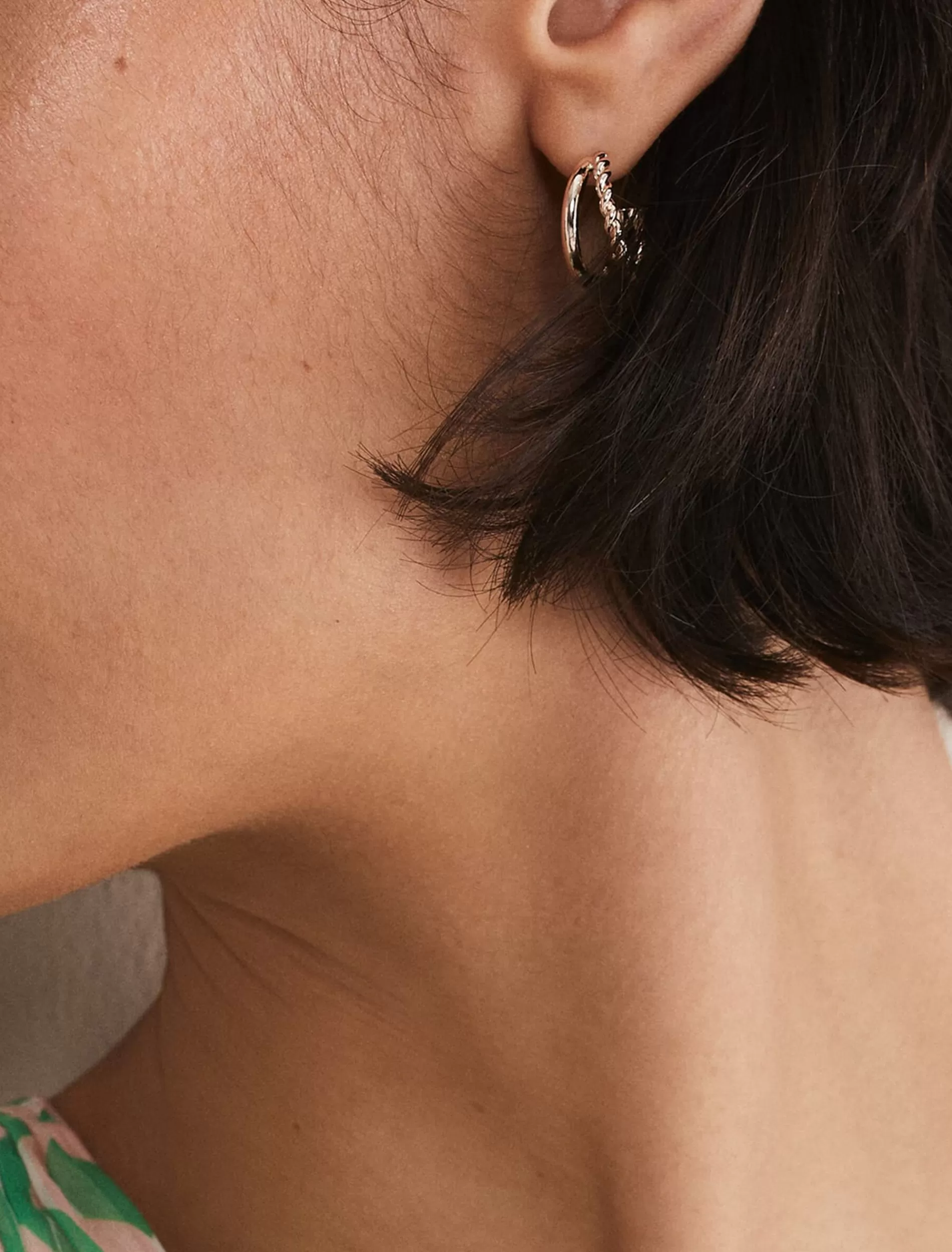 Phase Eight Twist Huggie Hoop Earrings Silver Best
