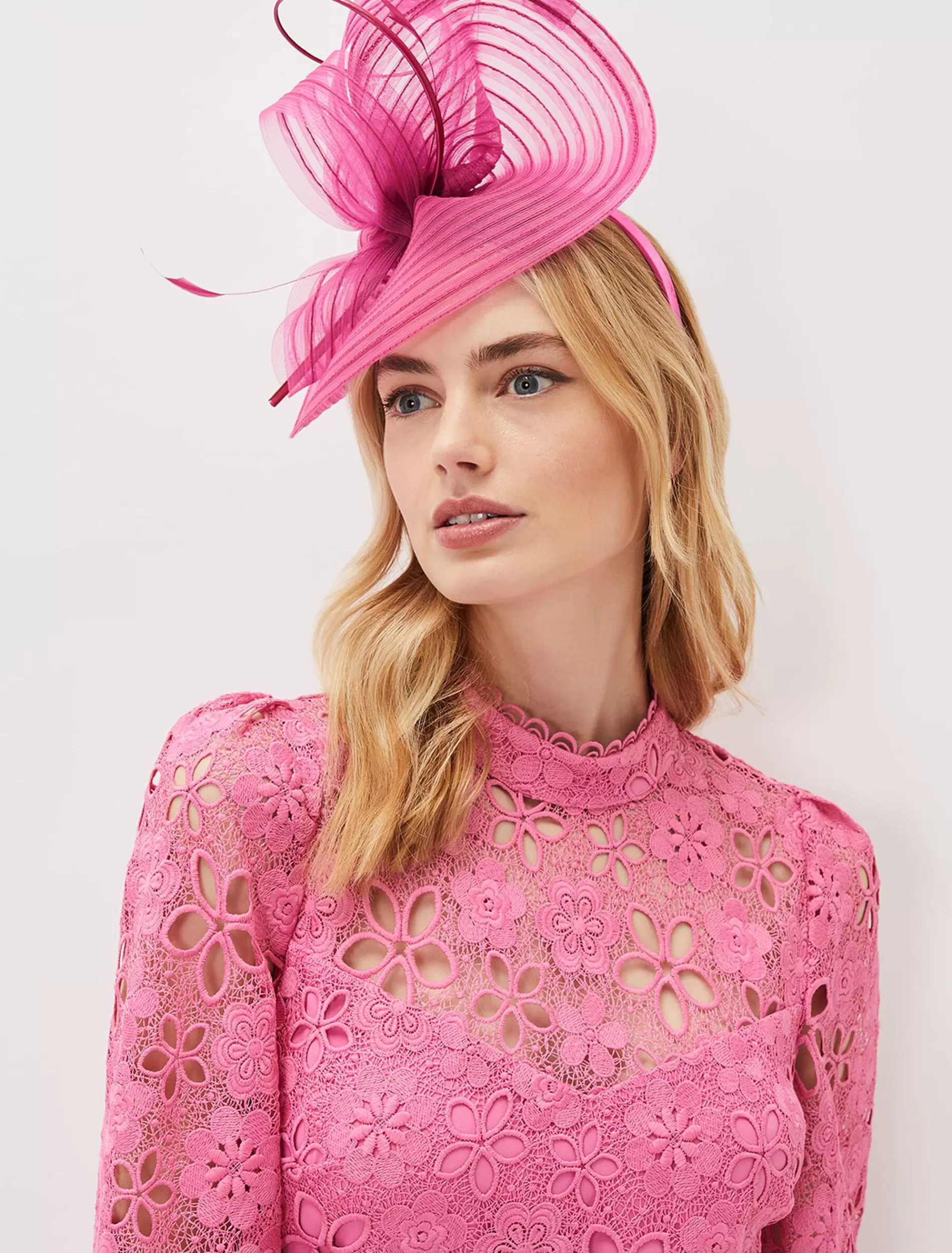Phase Eight Twist Top Fascinator Candy Pink Sale