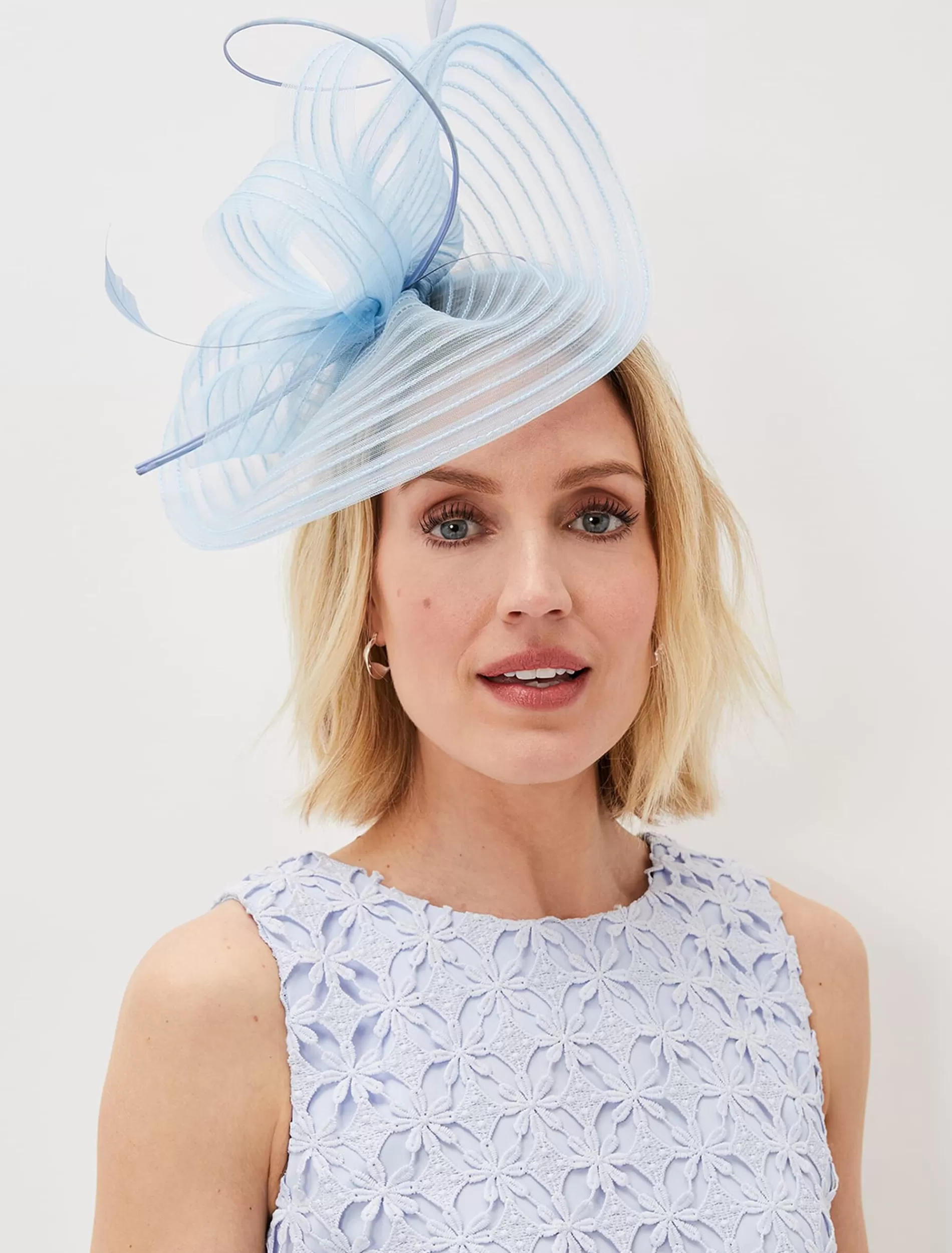 Phase Eight Twist Top Fascinator Sky Blue Online