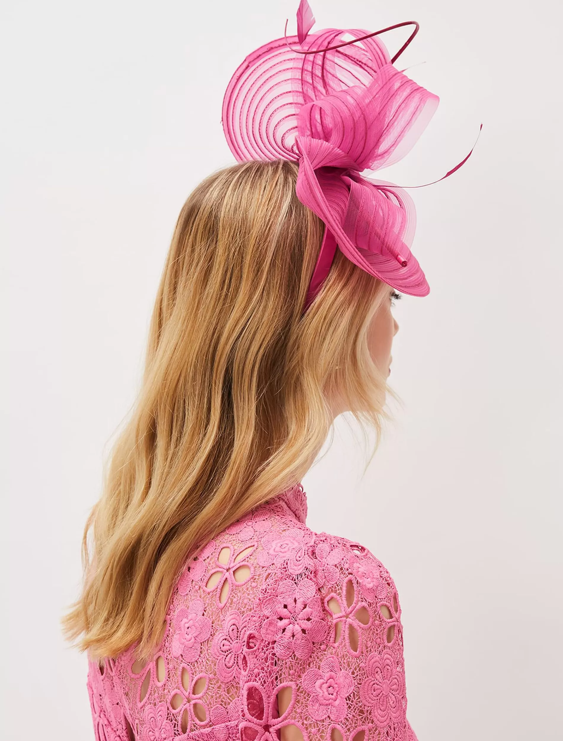 Phase Eight Twist Top Fascinator Candy Pink Sale