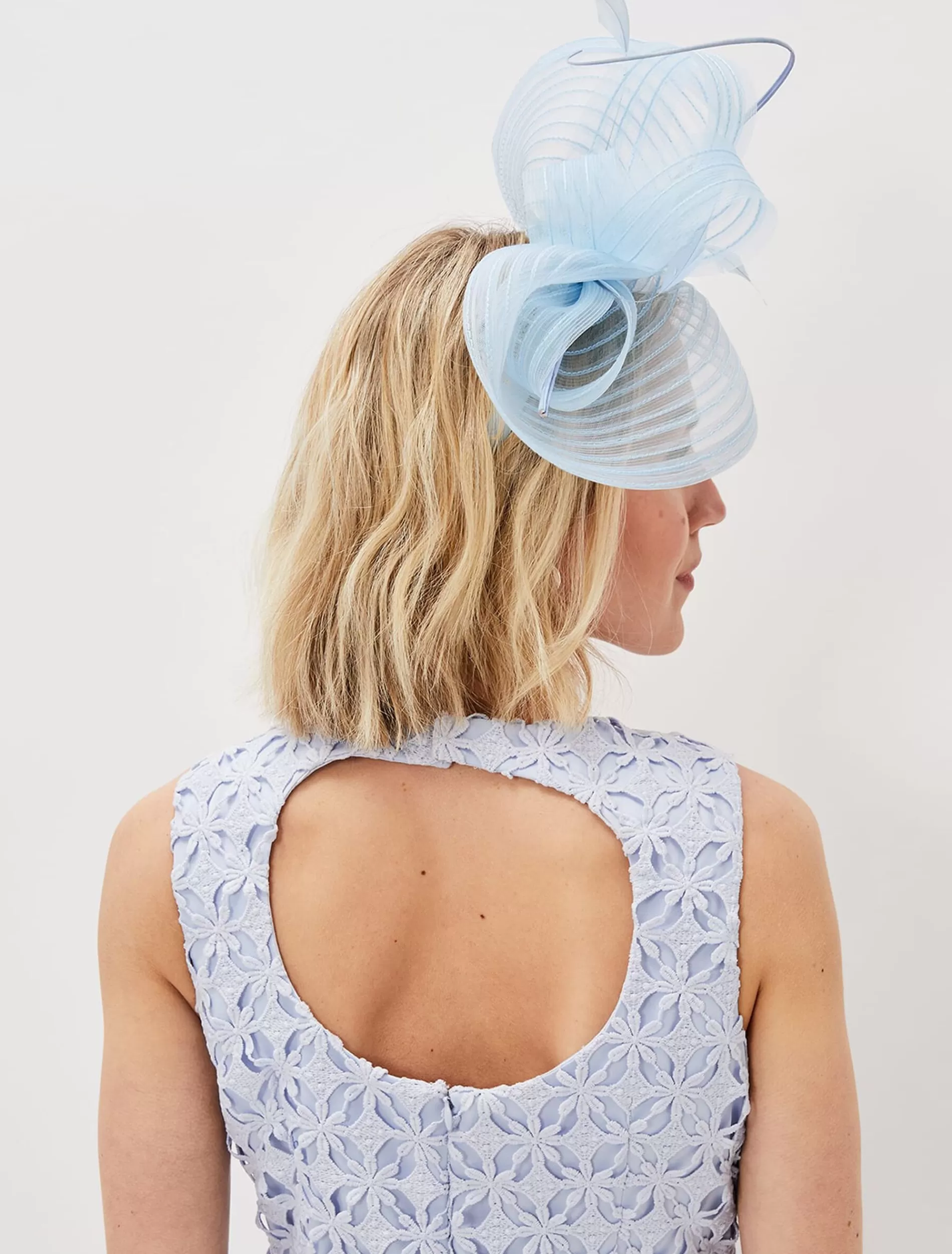 Phase Eight Twist Top Fascinator Sky Blue Online