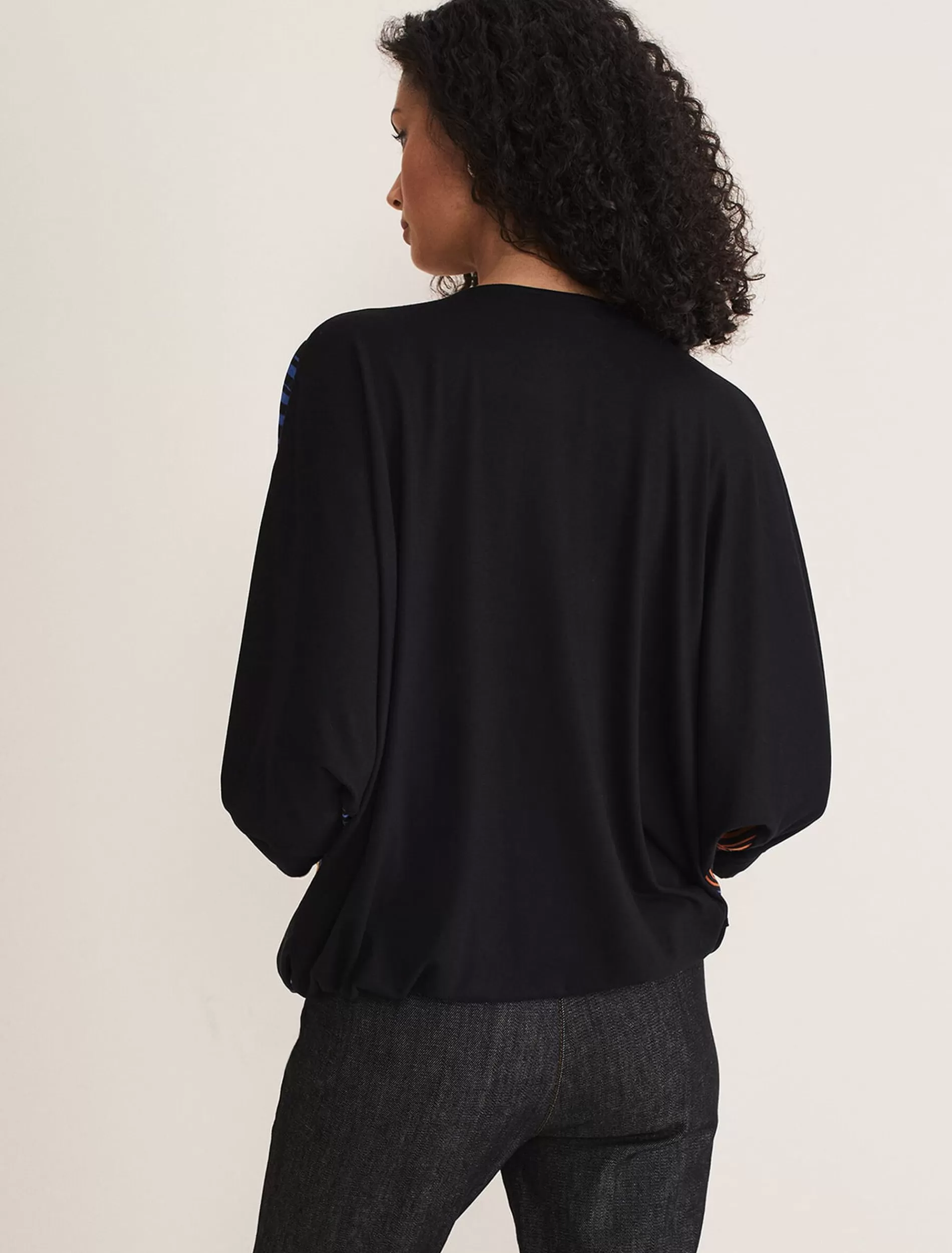 Phase Eight Tzara V Neck Top Black/Multi Cheap