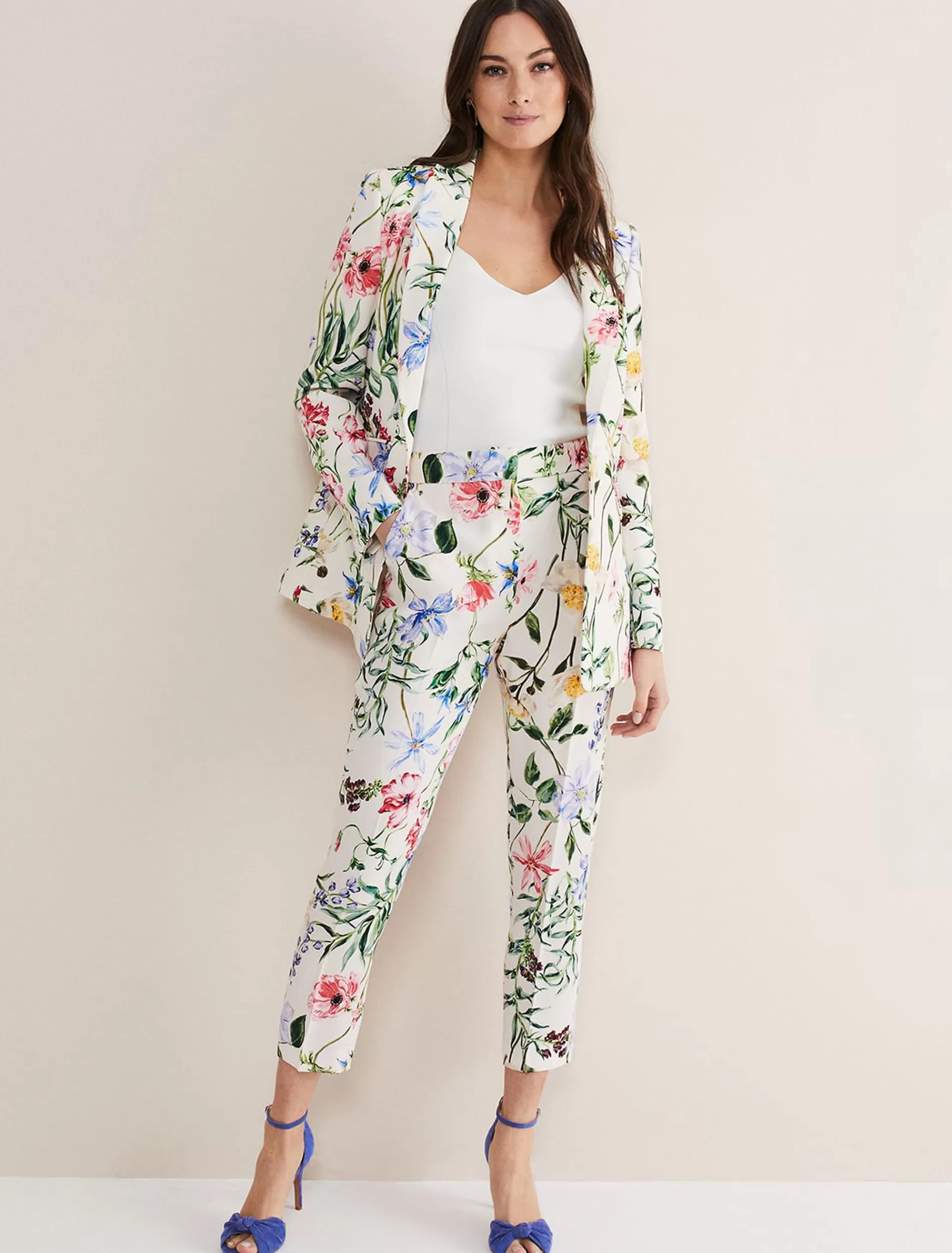 Phase Eight Ulrica Floral Cigarette Trousers Multi-Coloured Cheap
