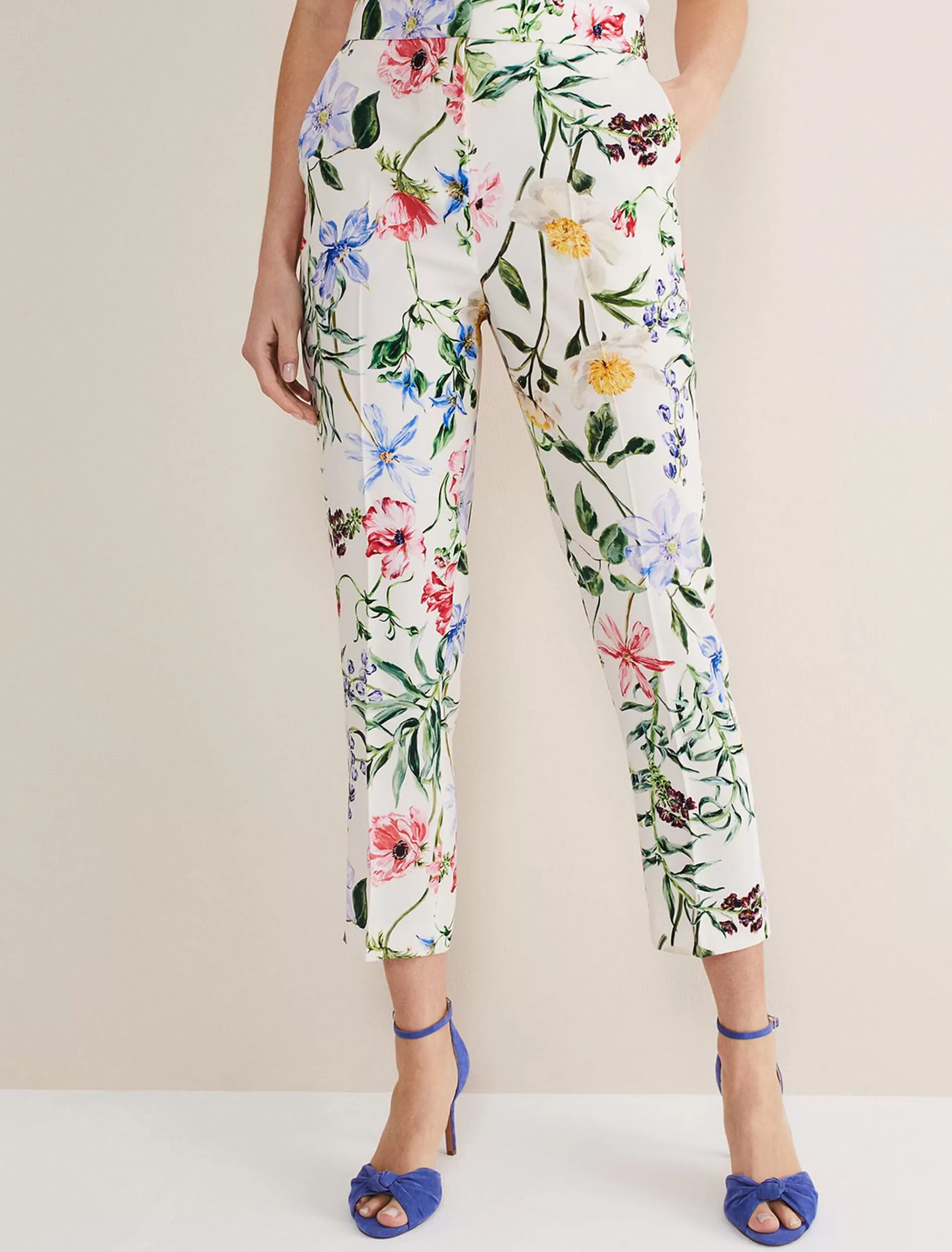 Phase Eight Ulrica Floral Cigarette Trousers Multi-Coloured Cheap