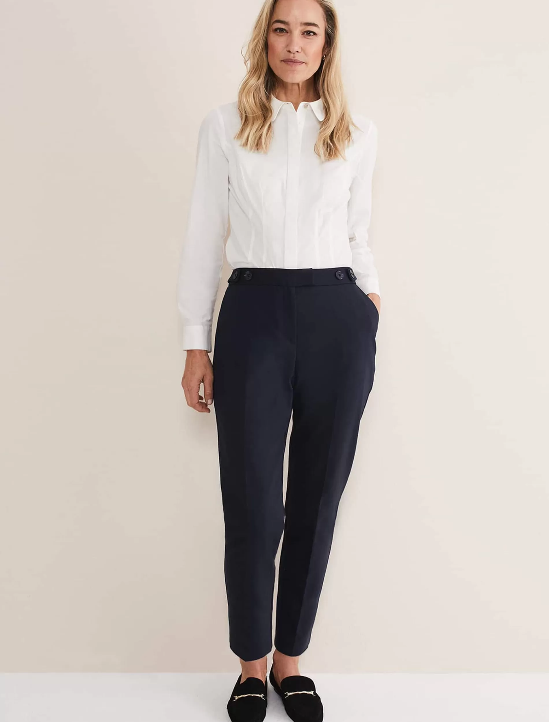 Phase Eight Ulrica Straight Leg Trousers Midnight Fashion