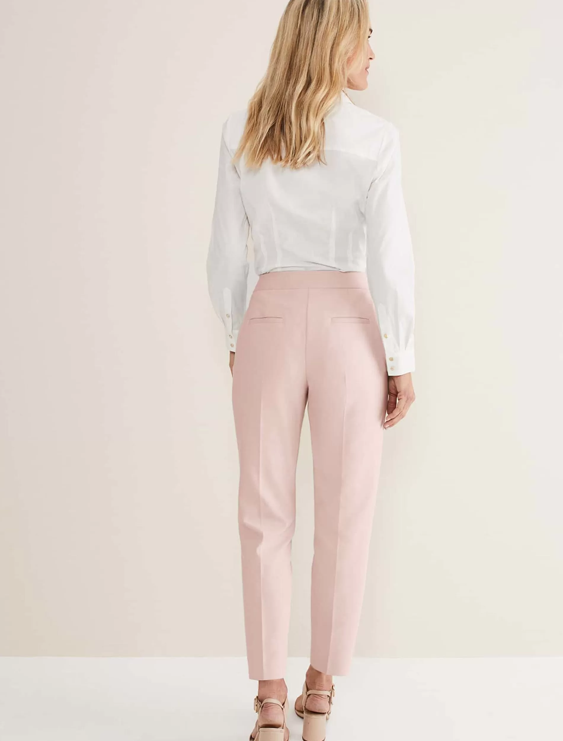 Phase Eight Ulrica Straight Leg Trousers Pale Pink Clearance