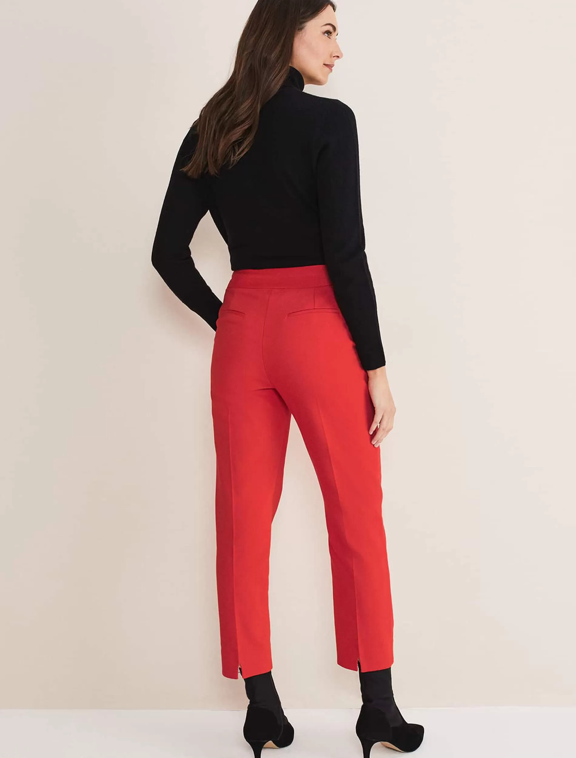 Phase Eight Ulrica Straight Leg Trousers Red Cheap