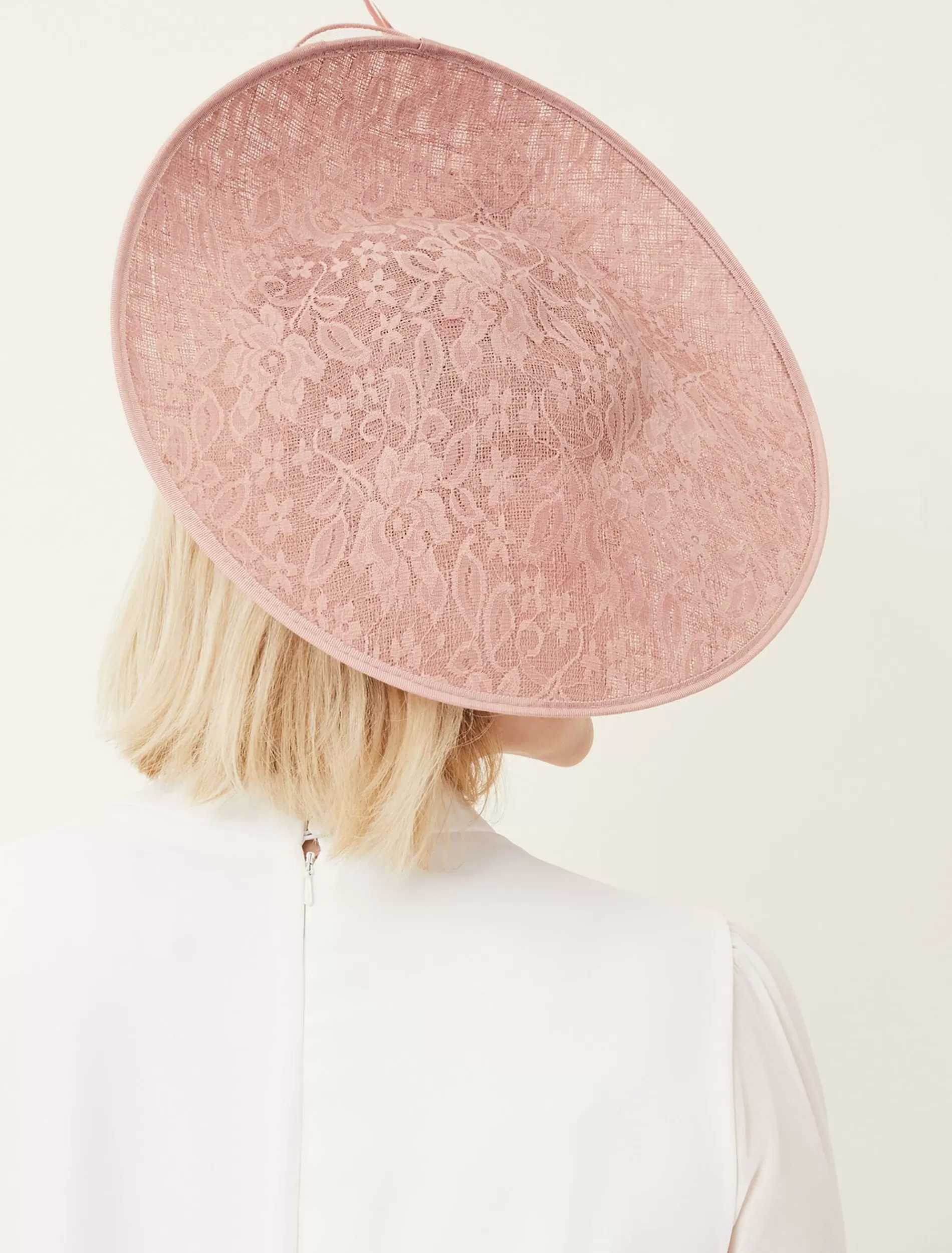 Phase Eight Valens Lace Underbrim Fascinator Ballet Pink Best