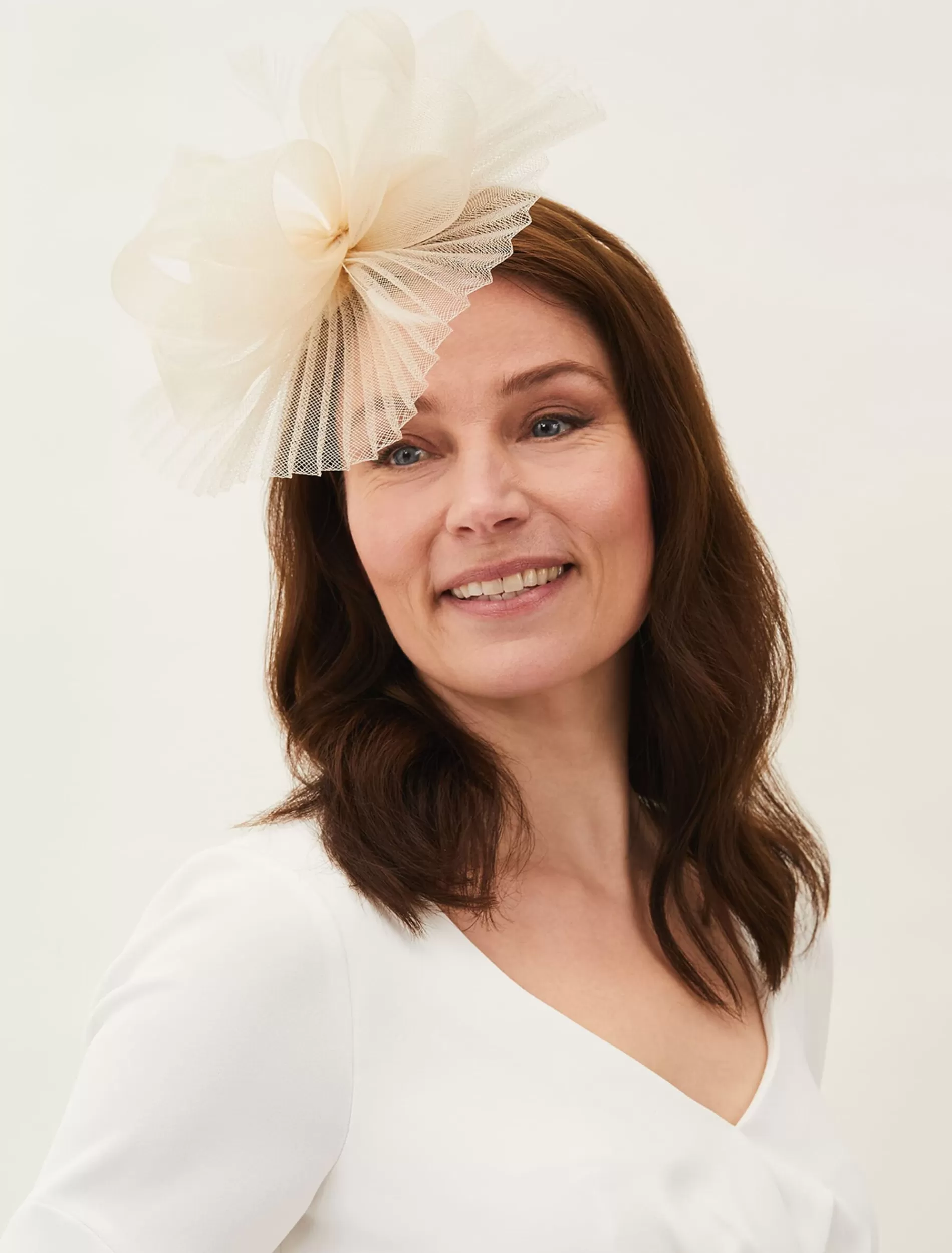 Phase Eight Valens Pleated Headband Oyster Sale