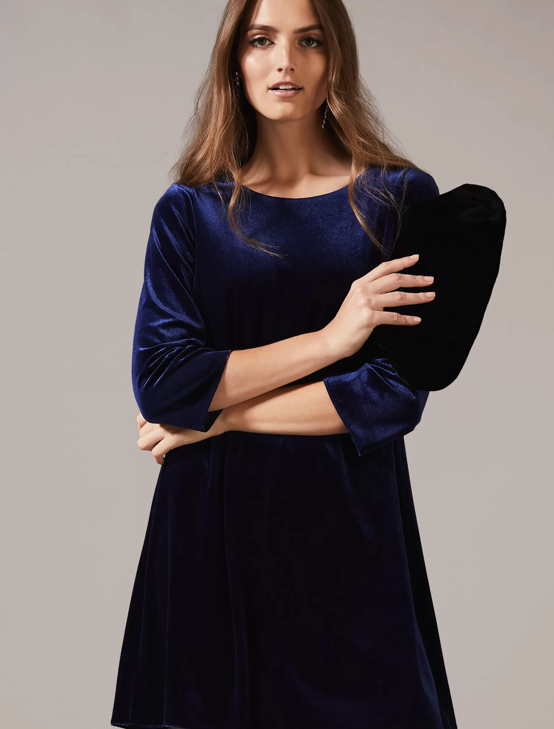 Phase Eight Velvet Pia Dress Cobalt Clearance