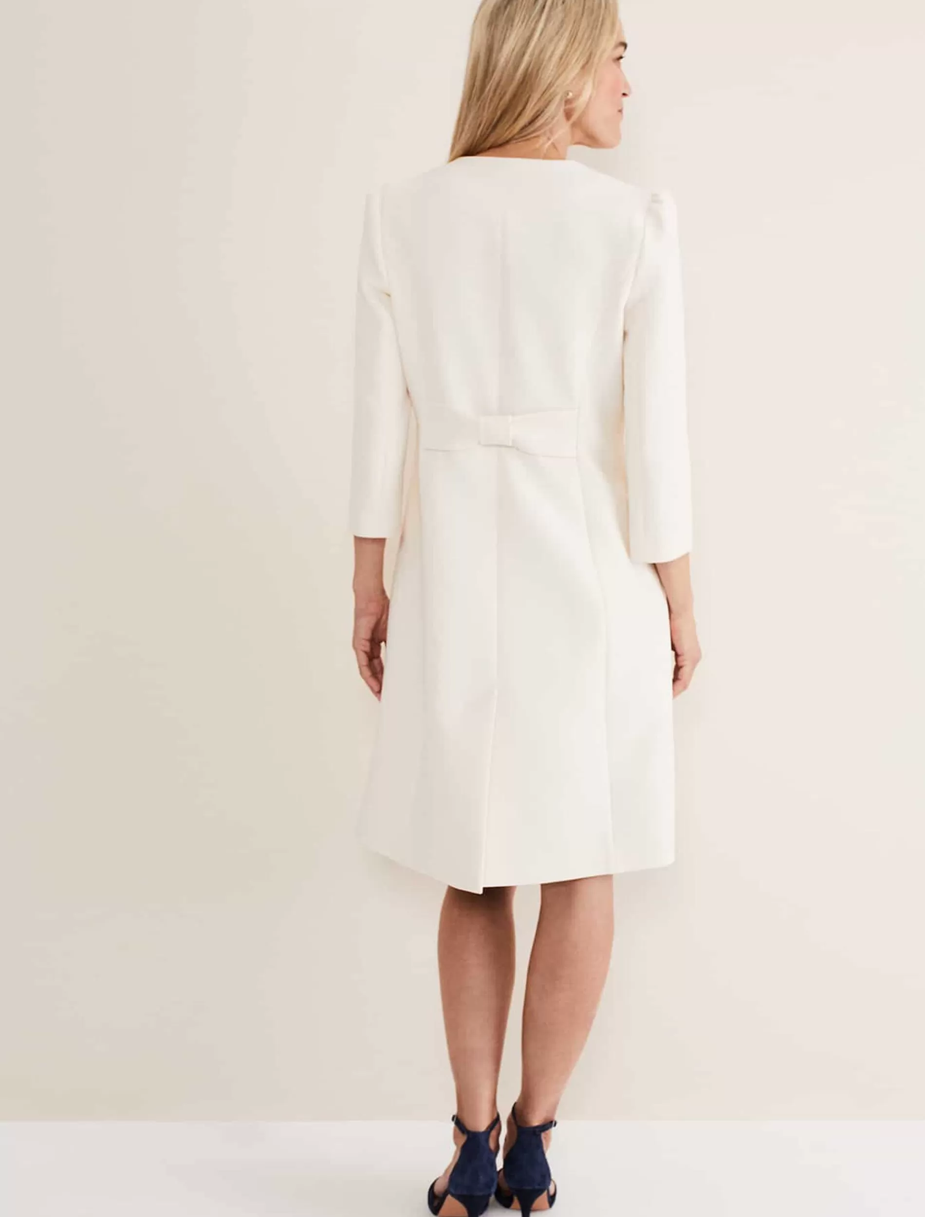 Phase Eight Venita Bow Long Jacket Neutral Hot