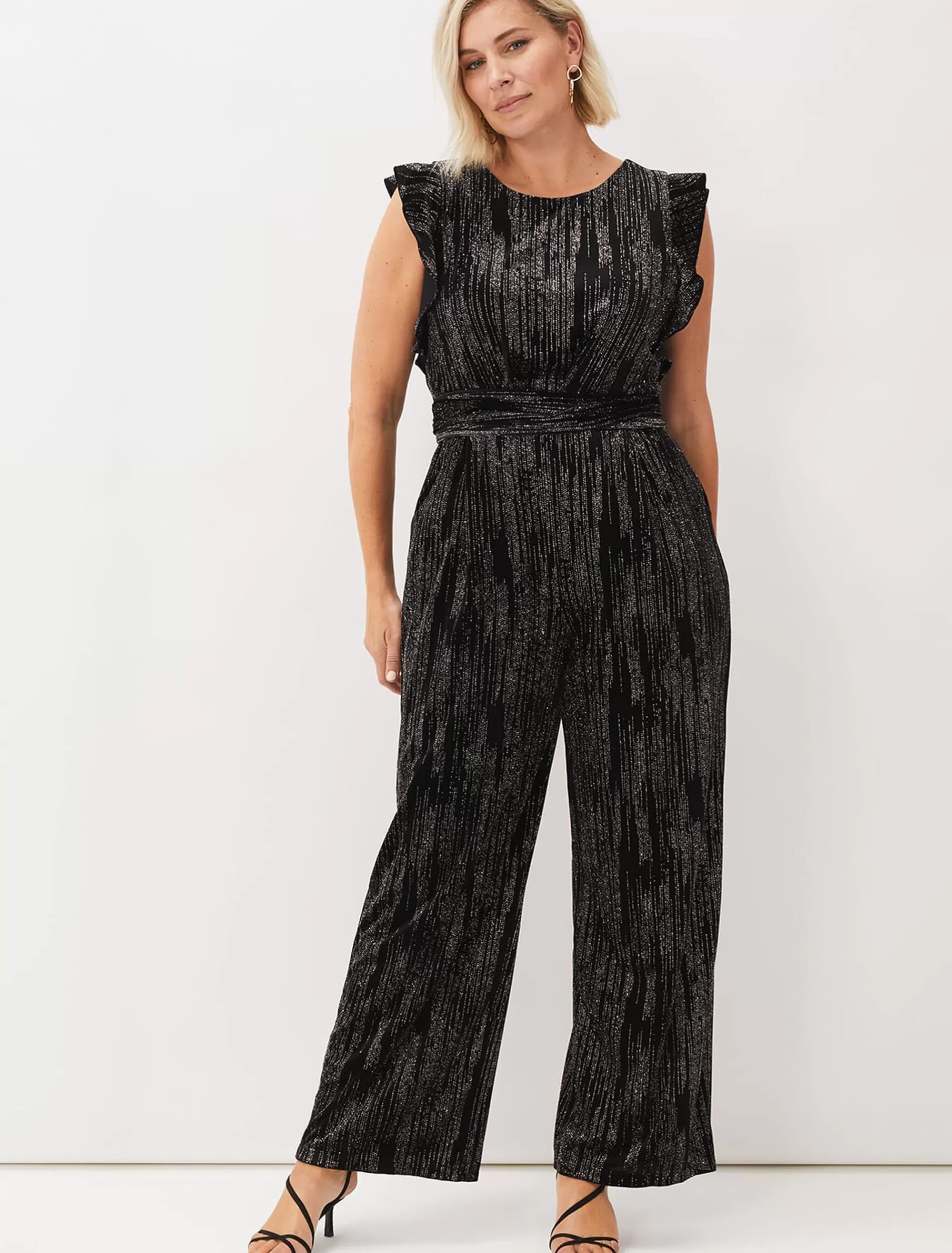 Phase Eight Victoriana Sparkle Jumpsuit Black Discount