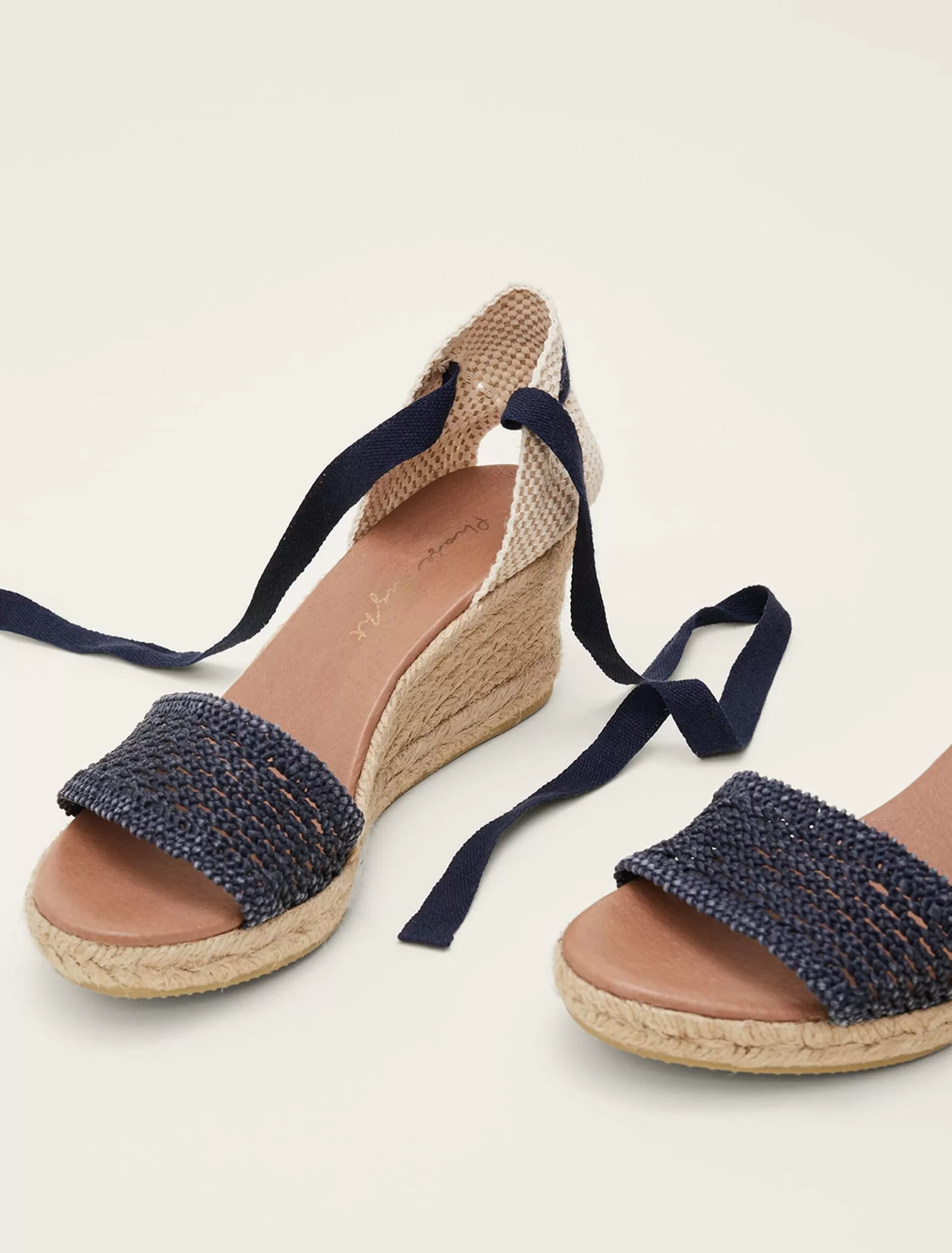 Phase Eight Weave Espadrille Navy Sale