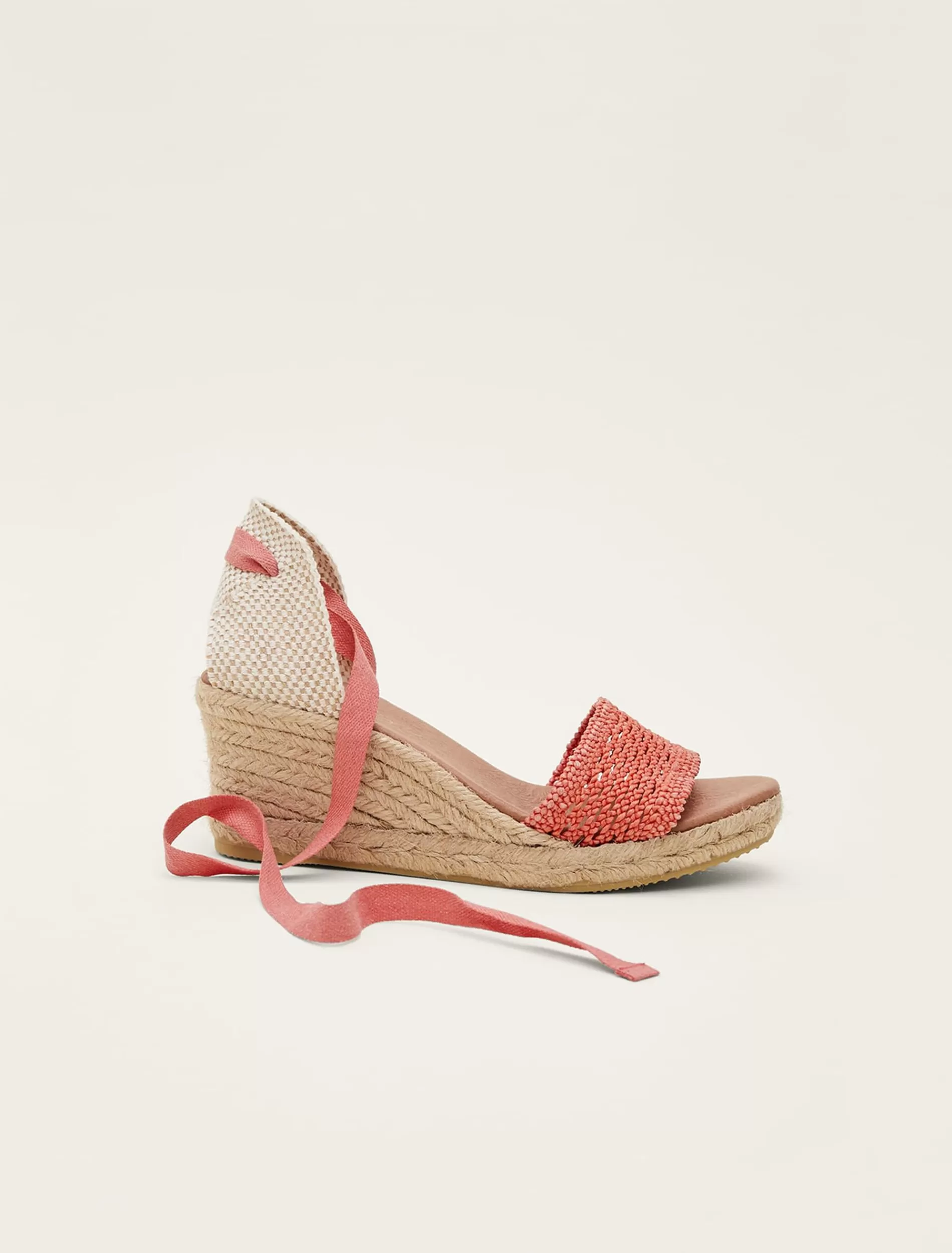 Phase Eight Weave Espadrille Coral Cheap