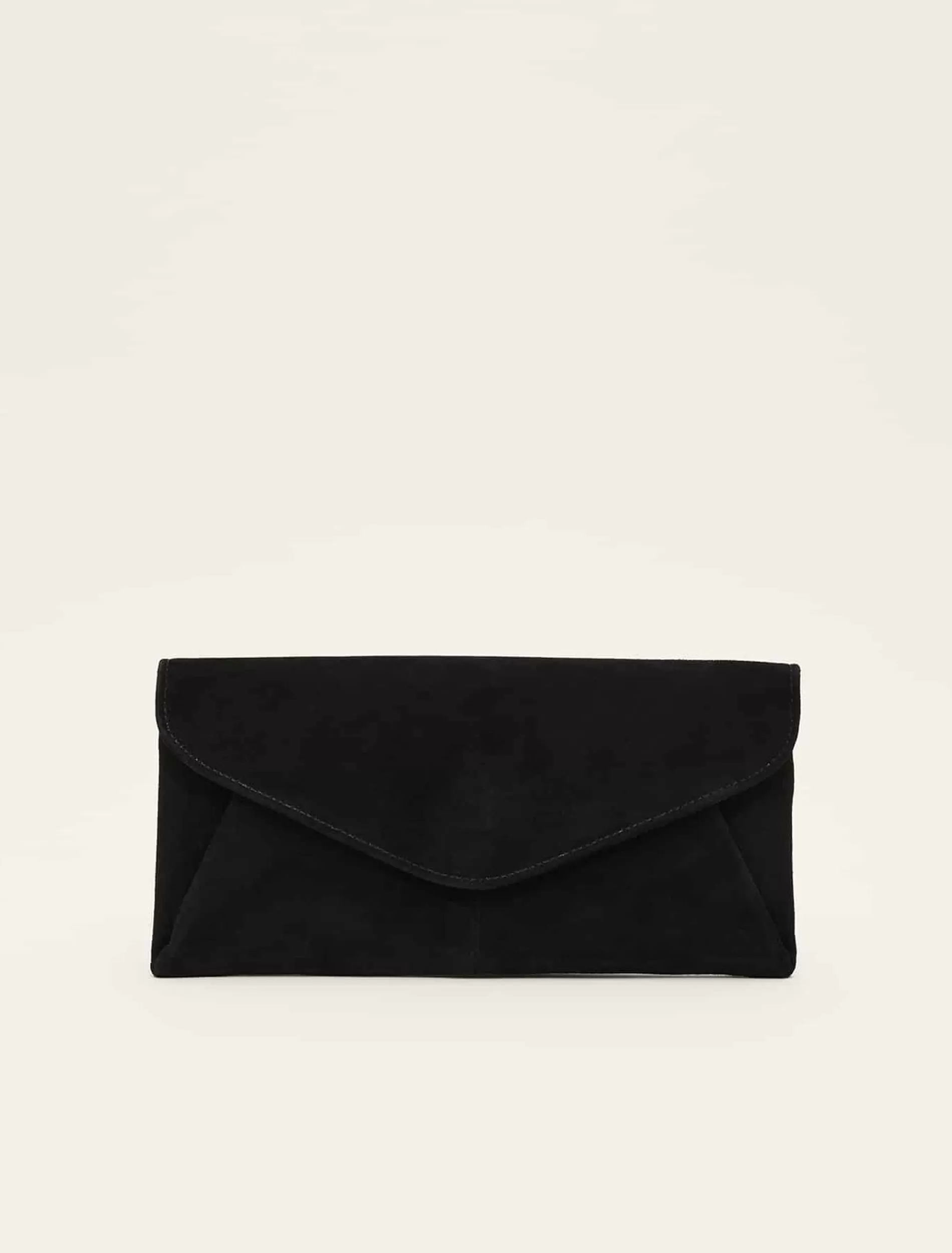 Phase Eight Wendie Suede Envelope Clutch Bag Black Hot