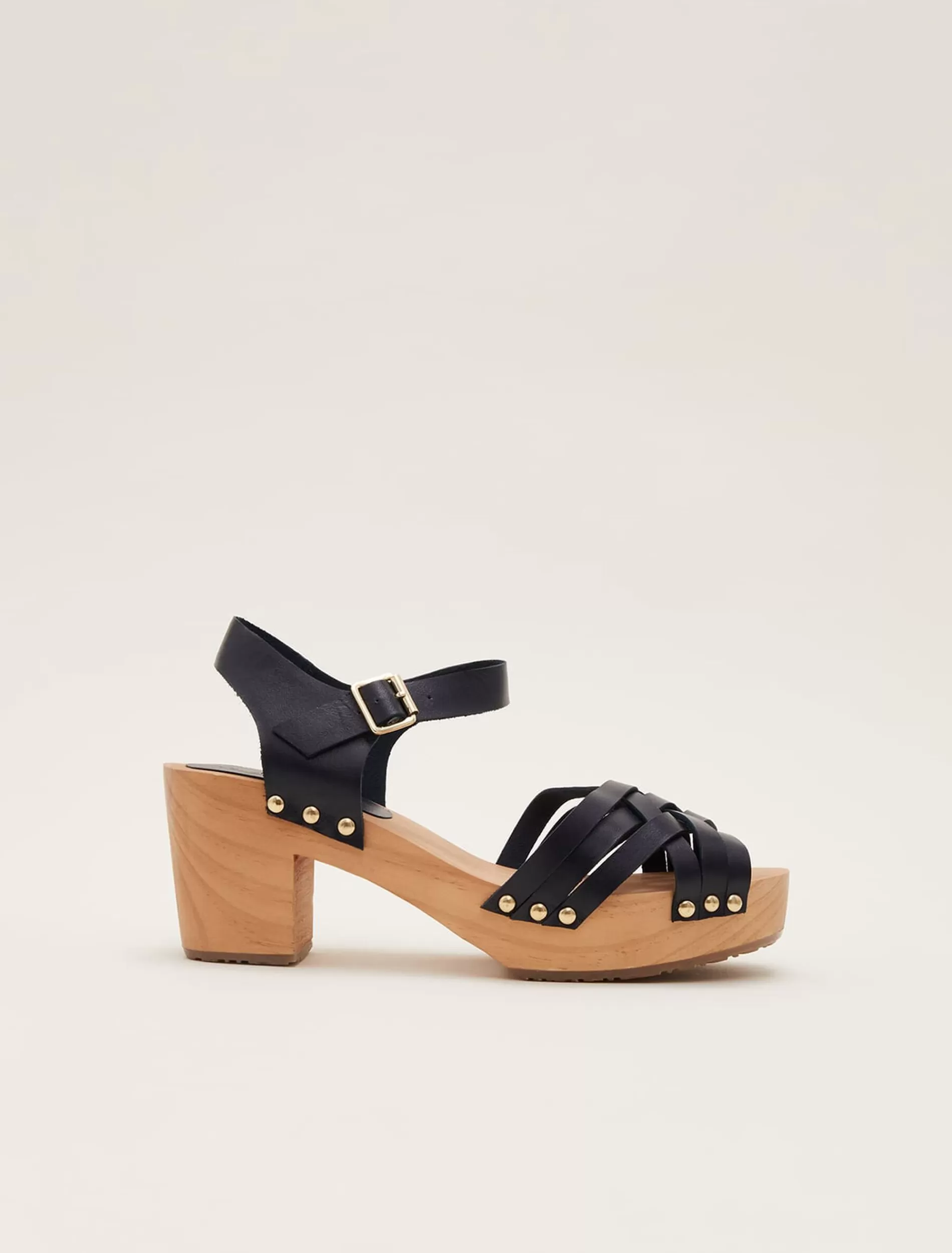 Phase Eight Woven Clog Heel Sandal Navy Hot