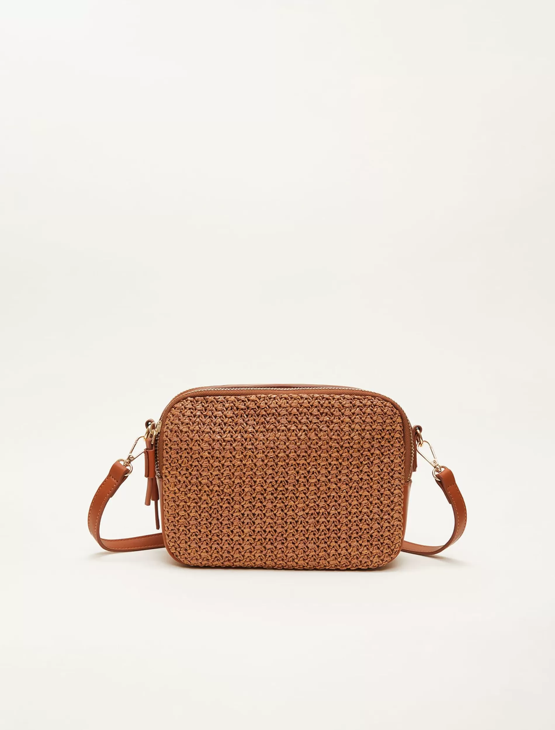 Phase Eight Woven Cross Body Bag Tan Best