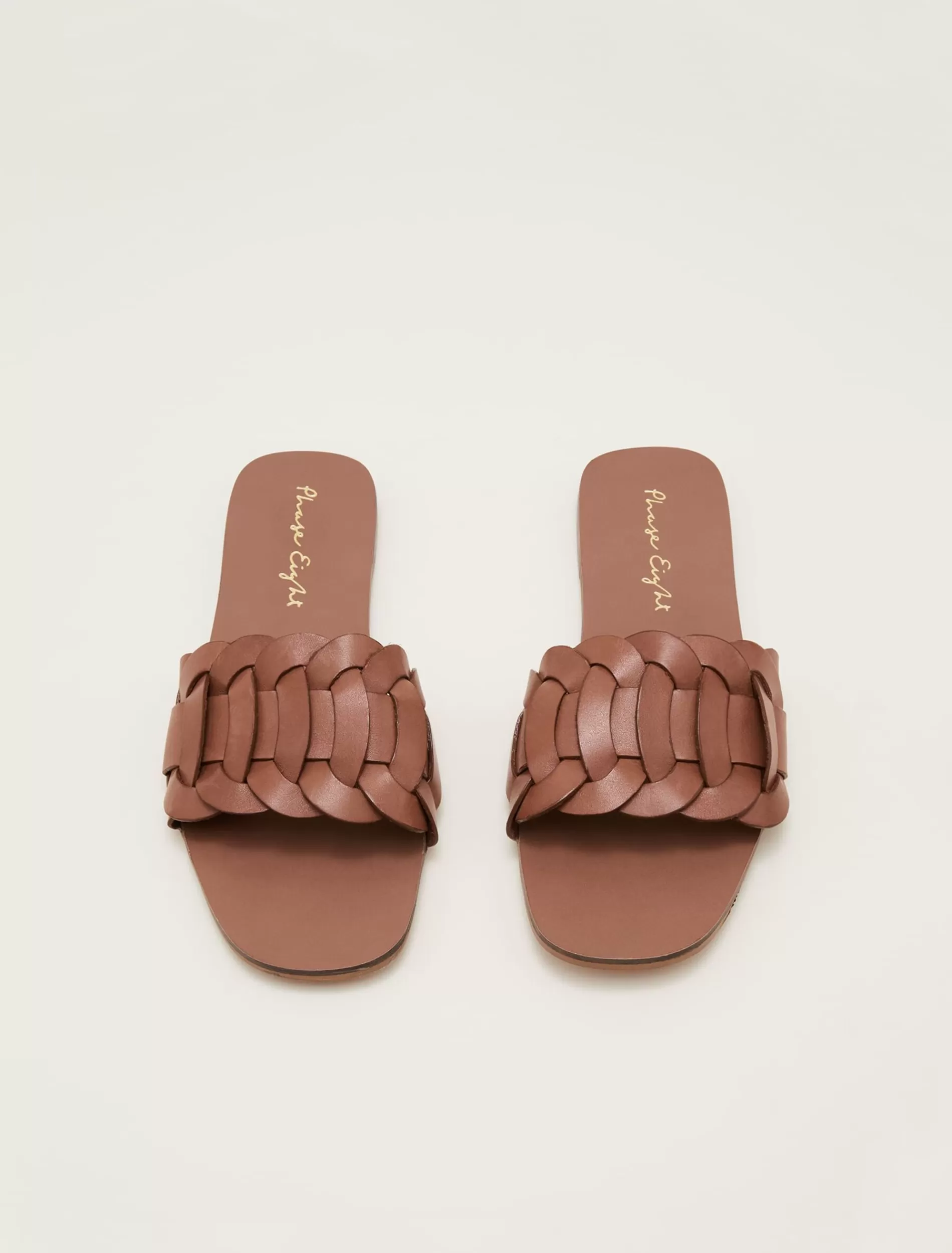 Phase Eight Woven Flat Sandal Tan Clearance
