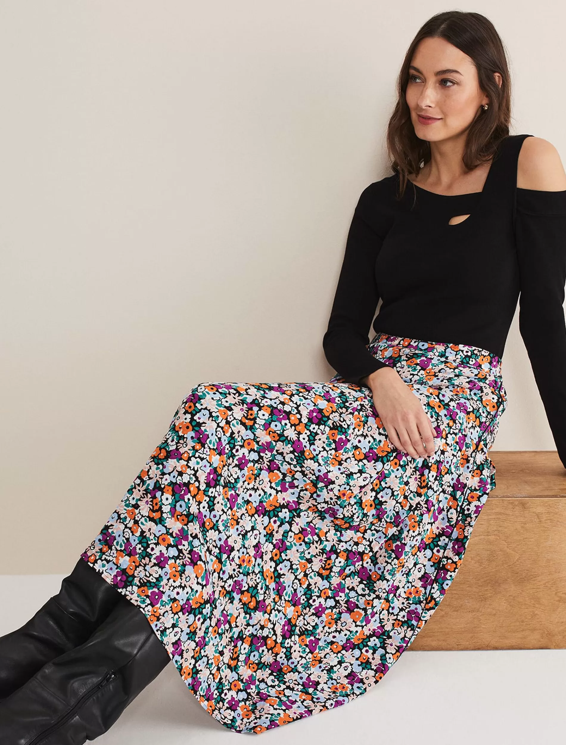 Phase Eight Wren Cut Out Knit Black Sale