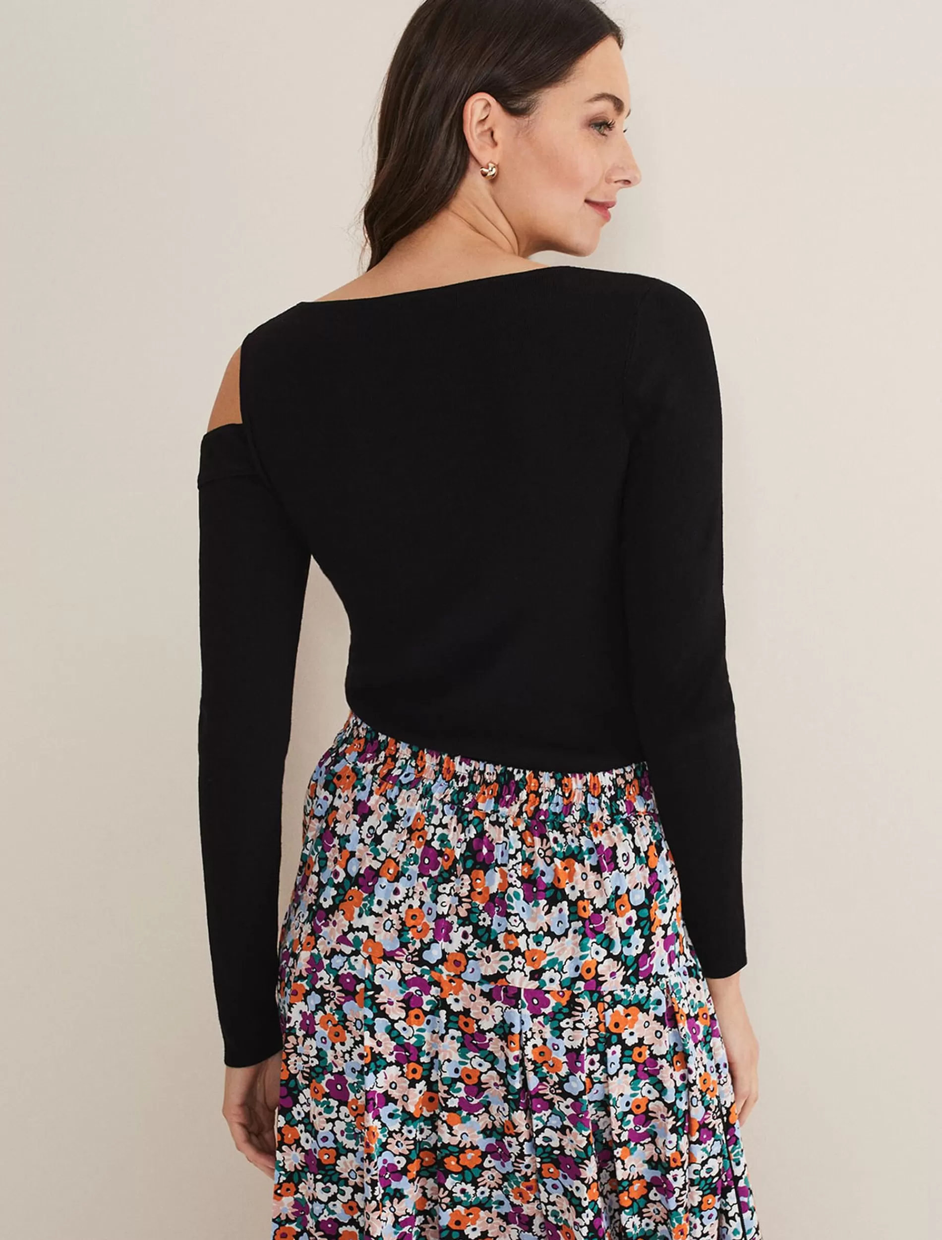Phase Eight Wren Cut Out Knit Black Sale