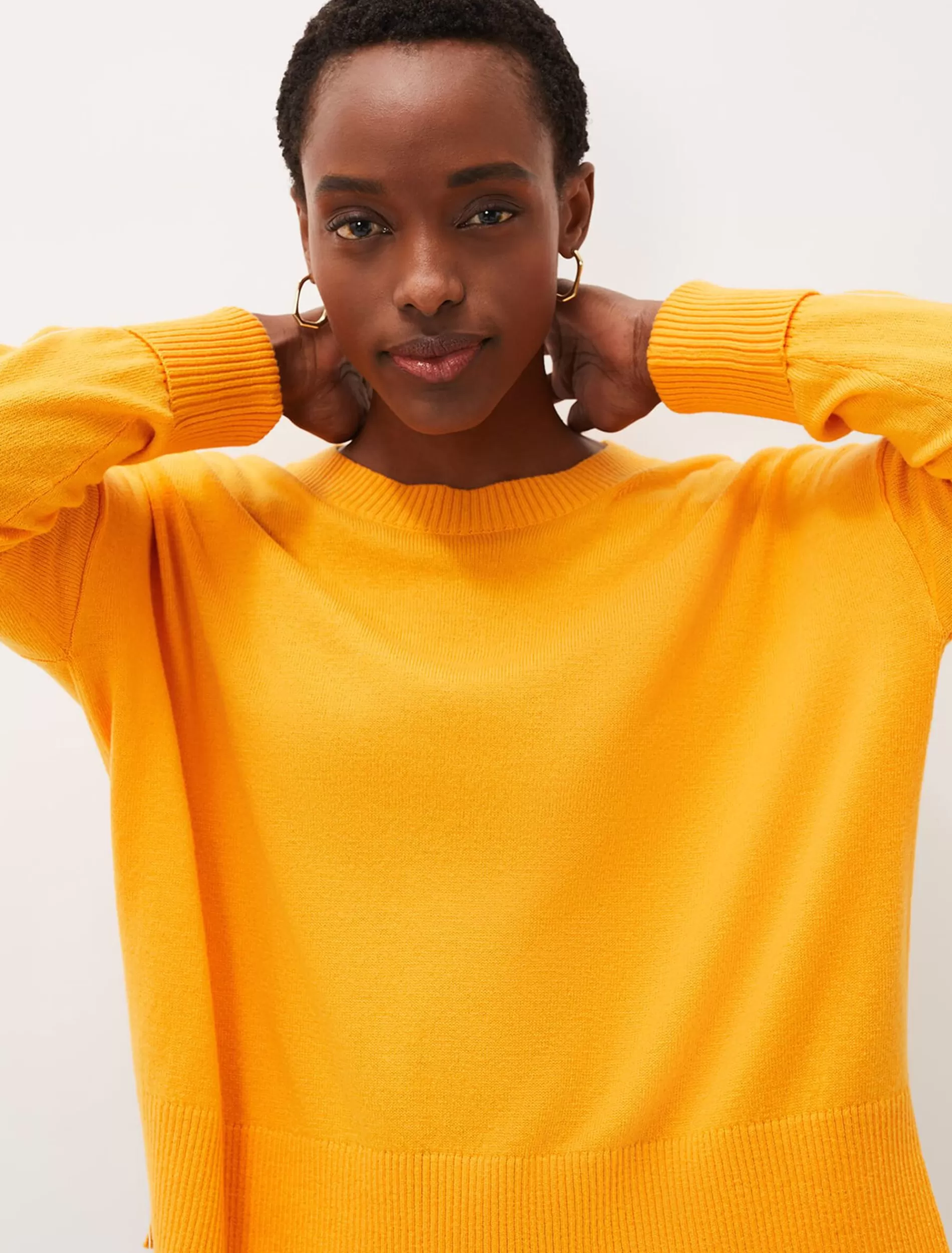 Phase Eight Yazin Boxy Knit Jumper Orange Online