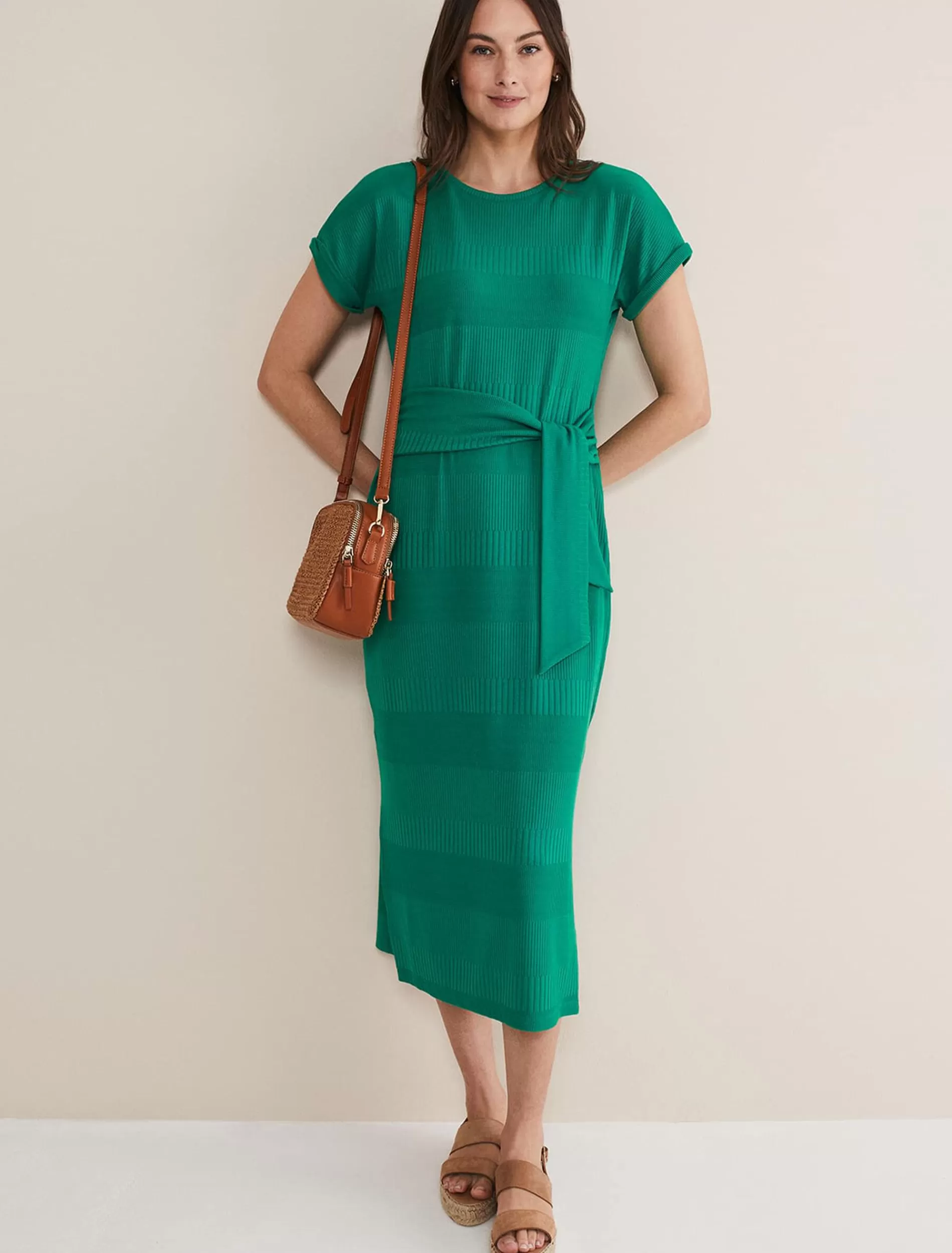 Phase Eight Yazmina Jersey Midi Dress Green Discount