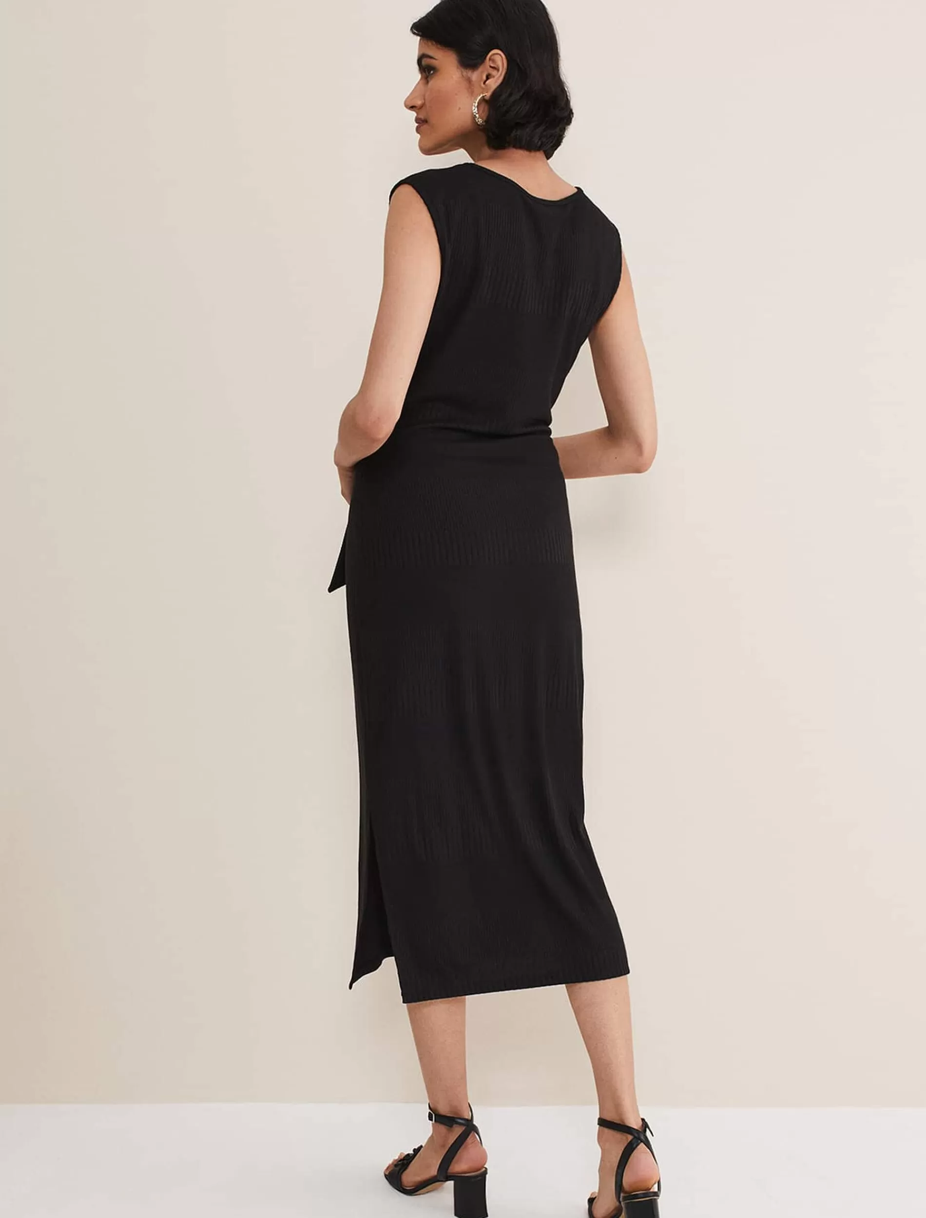 Phase Eight Yazmina Jersey Sleeveless Midi Dress Black Cheap