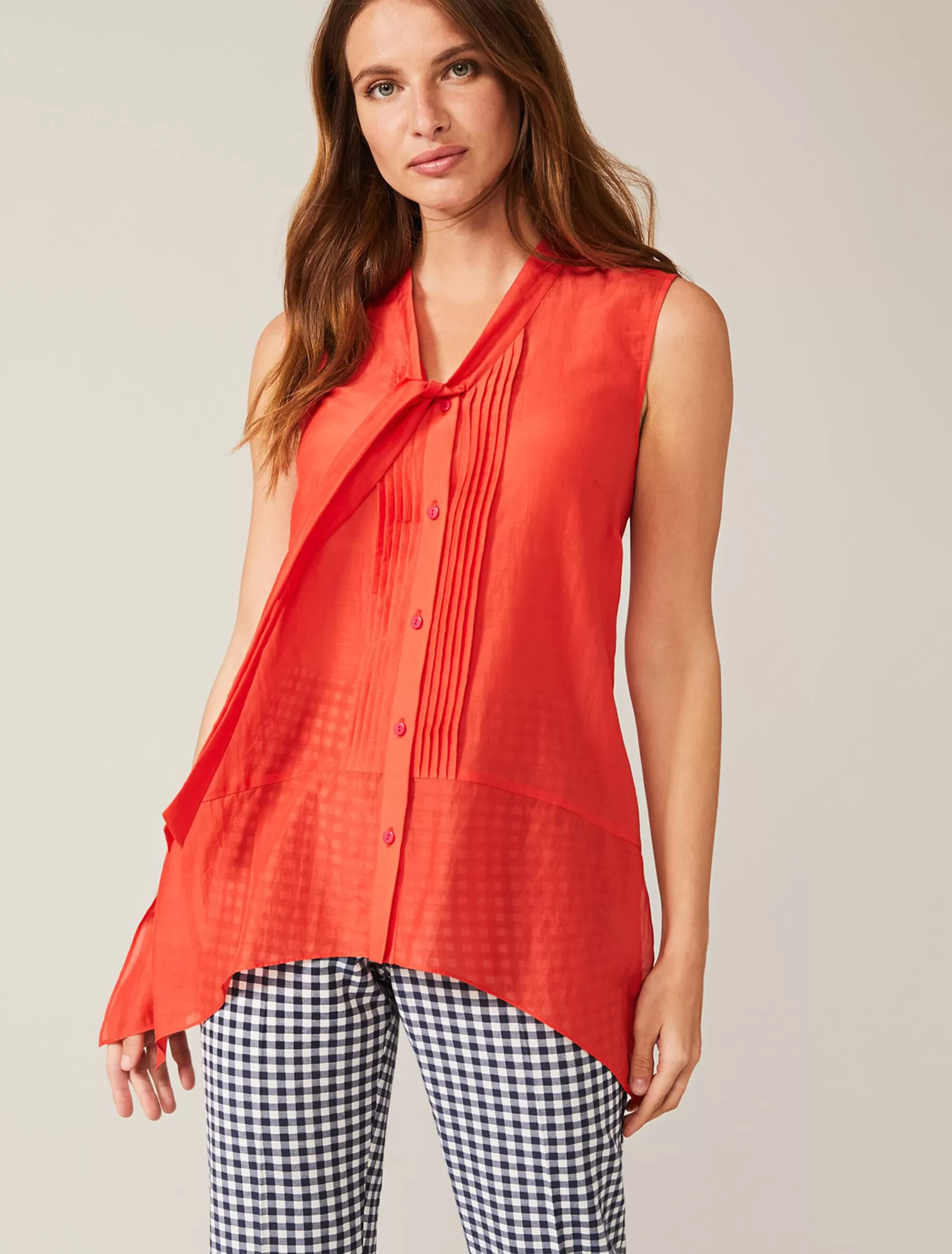 Phase Eight Ysanne Silk Blend Blouse Cucumber Rose Outlet