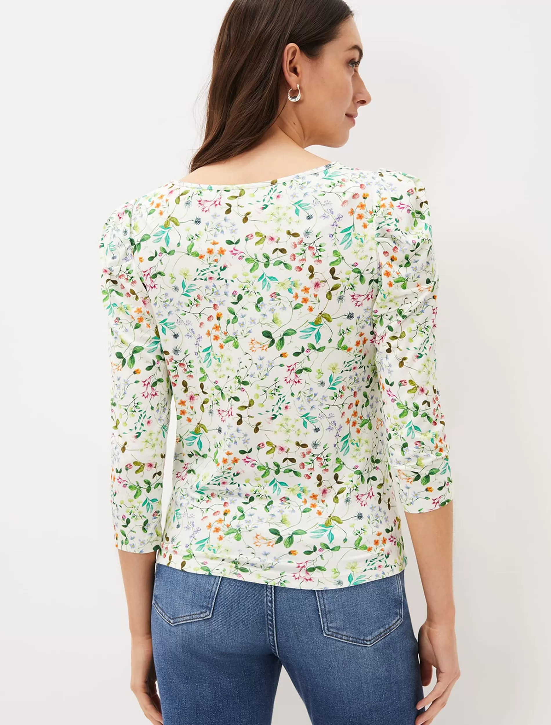 Phase Eight Zaylah Floral T-Shirt Ivory Multi Best Sale