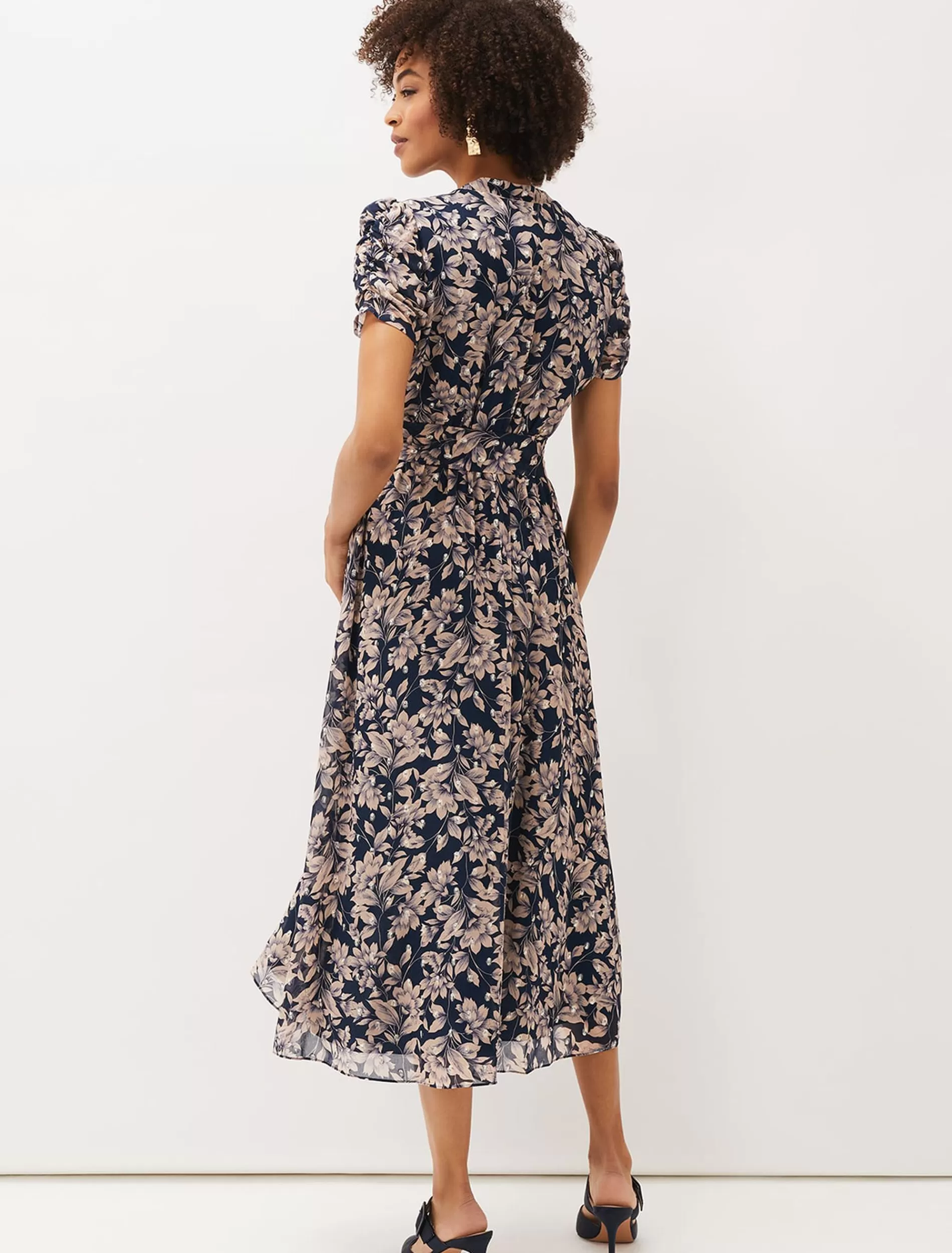Phase Eight Zendaya Floral Dress Perussian Blue/Taupe Online