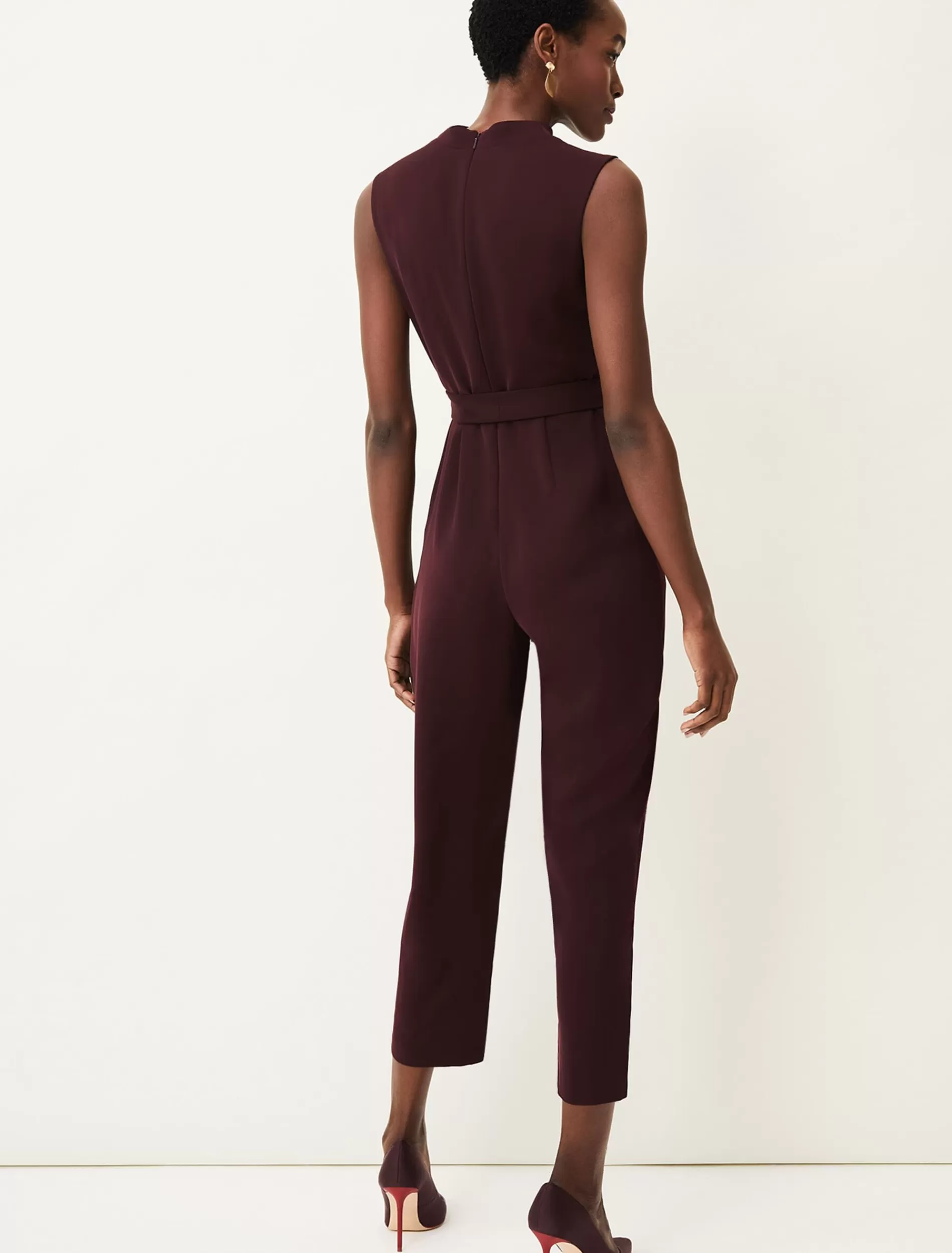 Phase Eight Zinnia Cowl Neck Jumpsuit Wine Best Sale