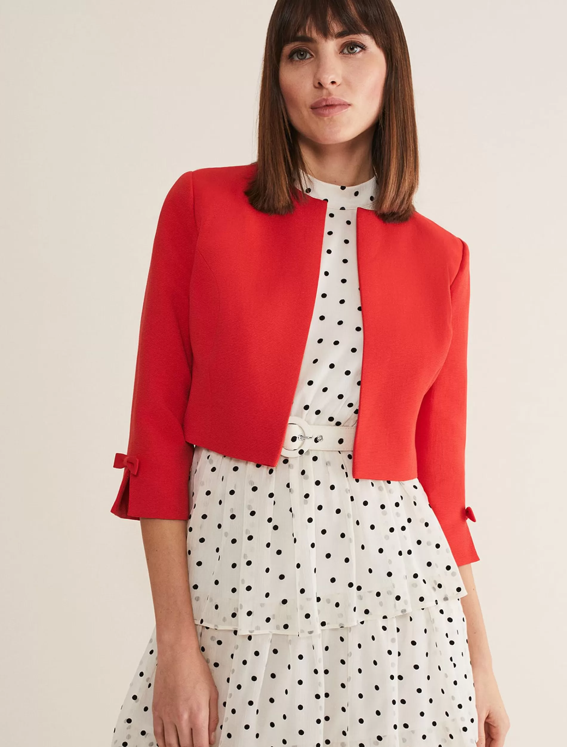 Phase Eight Zoele Bow Detail Jacket Red Fashion